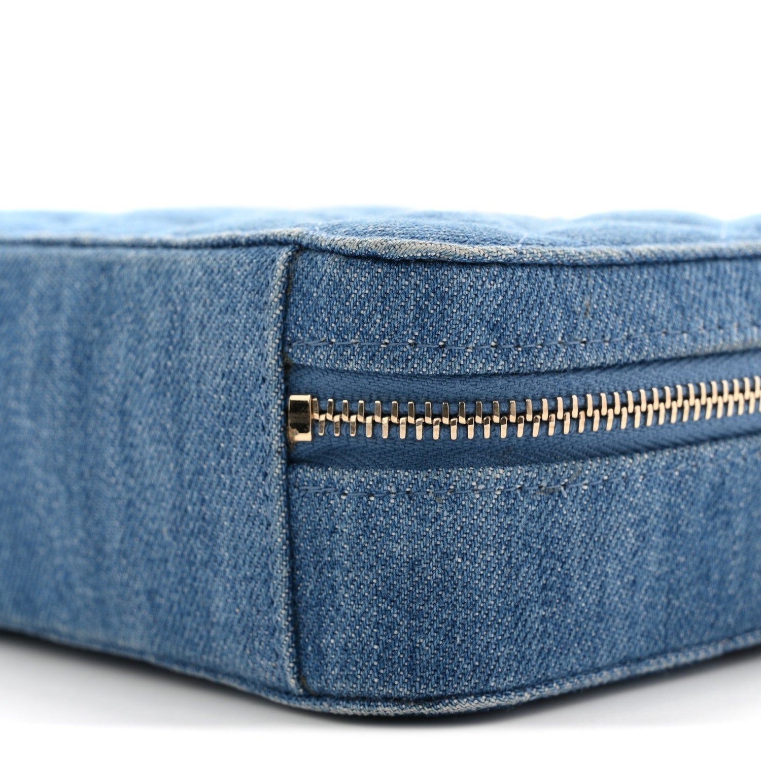 Denim Quilted CC Pearl Crush Camera Case Blue