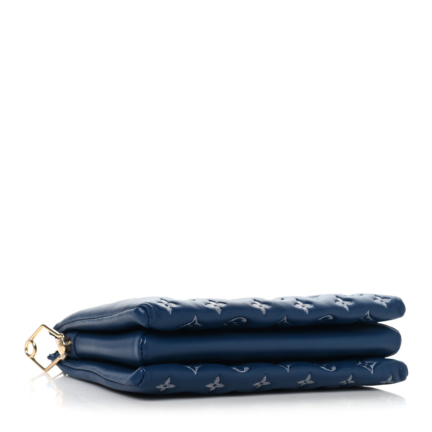 Lambskin Embossed Monogram Coussin PM Denim Blue