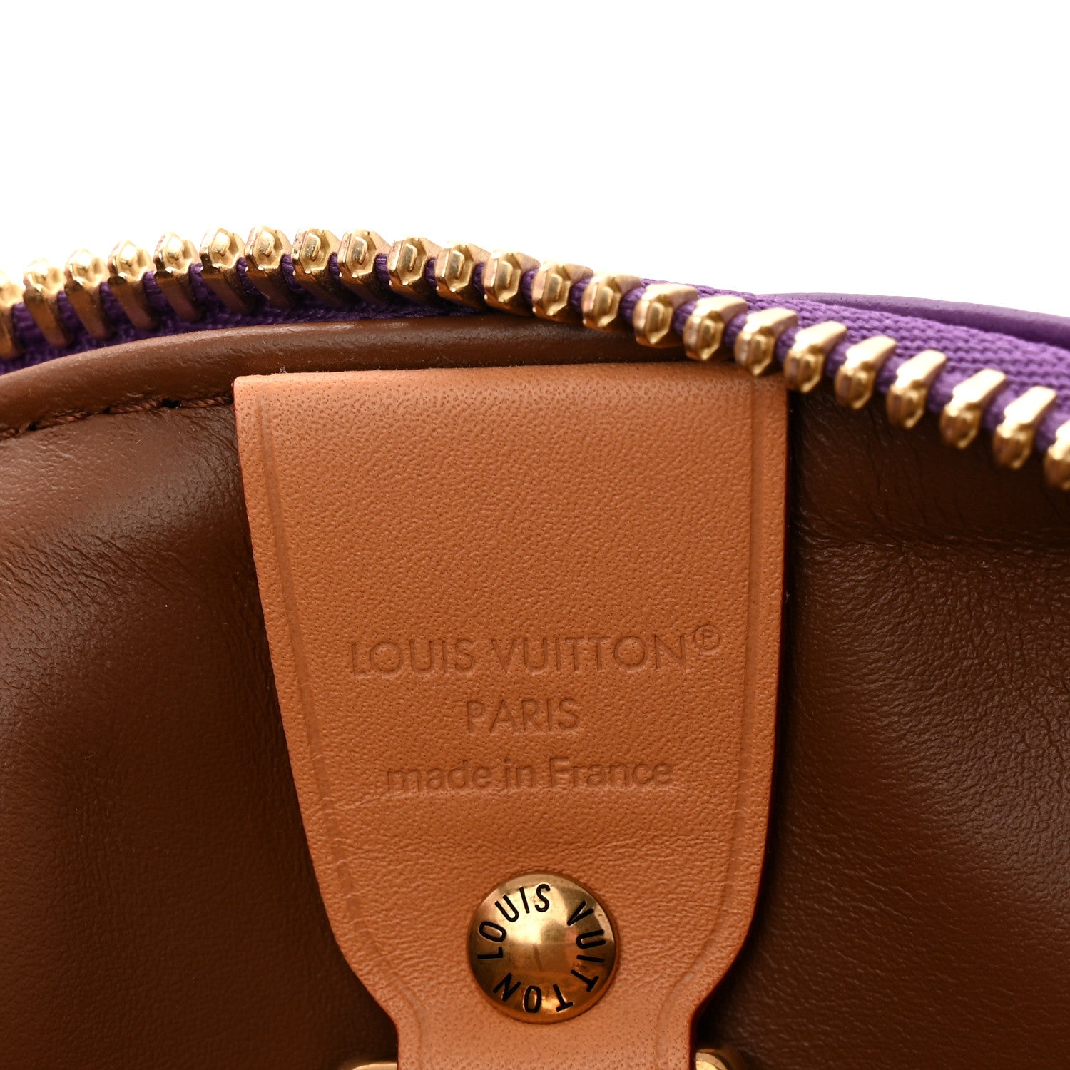 Calfskin Monogram Speedy P9 Bandouliere 30 Golden Lotus Purple
