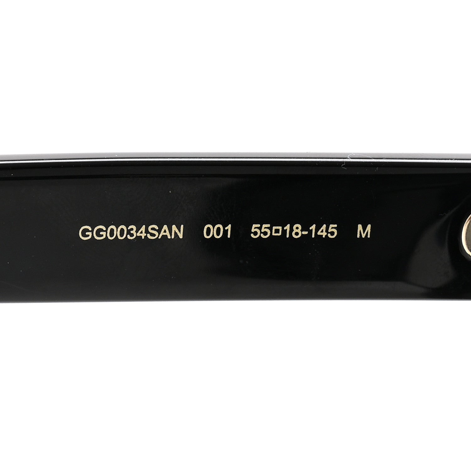 Acetate Square Frame Sunglasses GG0034SAN Black