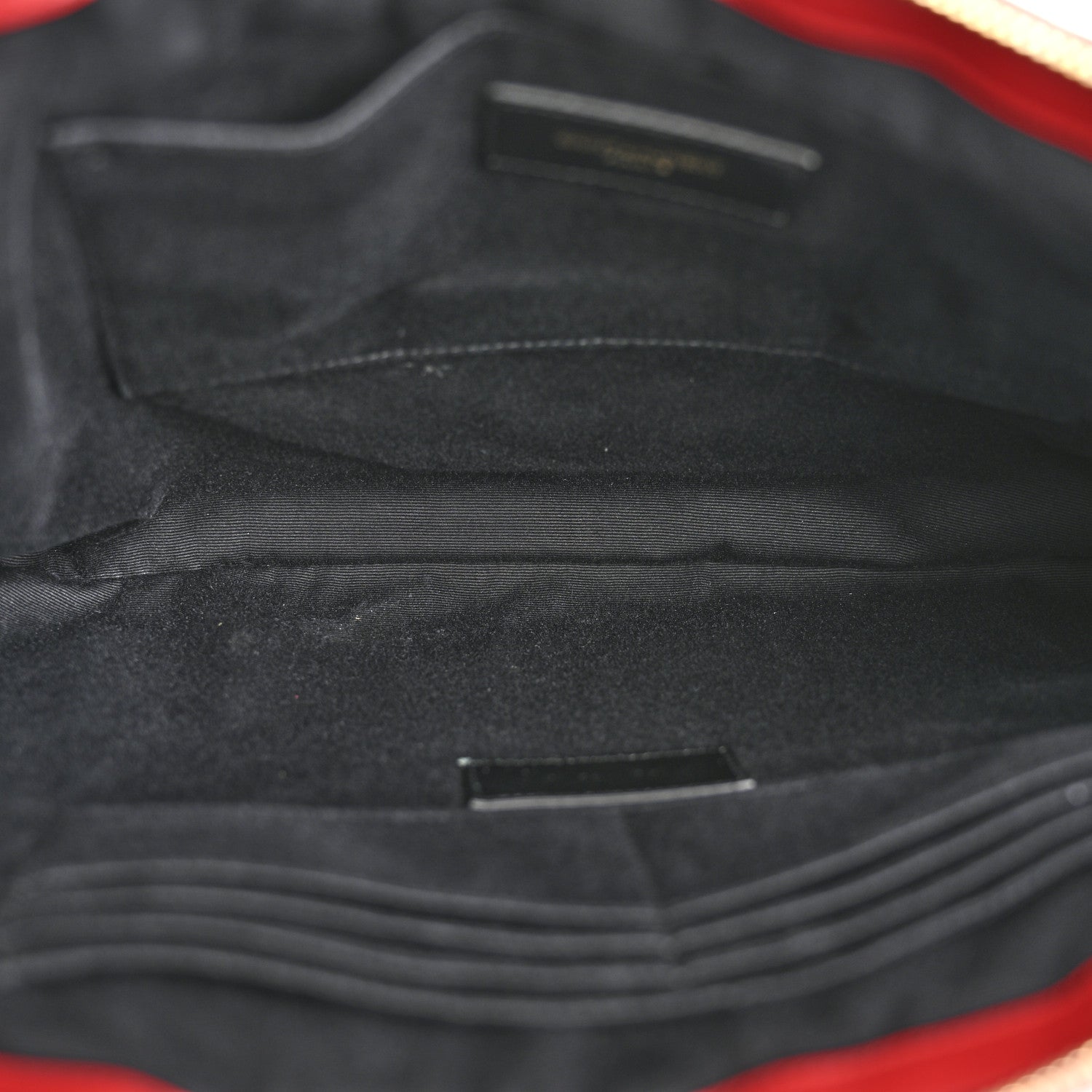 Calfskin Matelasse Chevron Monogram Document Holder Rouge Eros