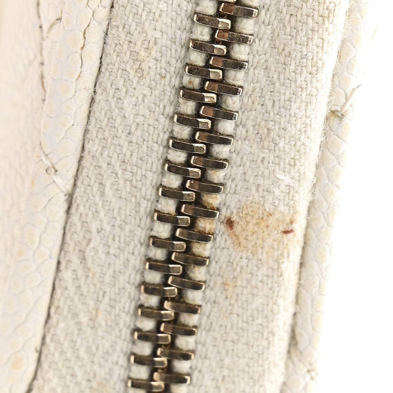 Caviar Quilted Zip Coin Purse White