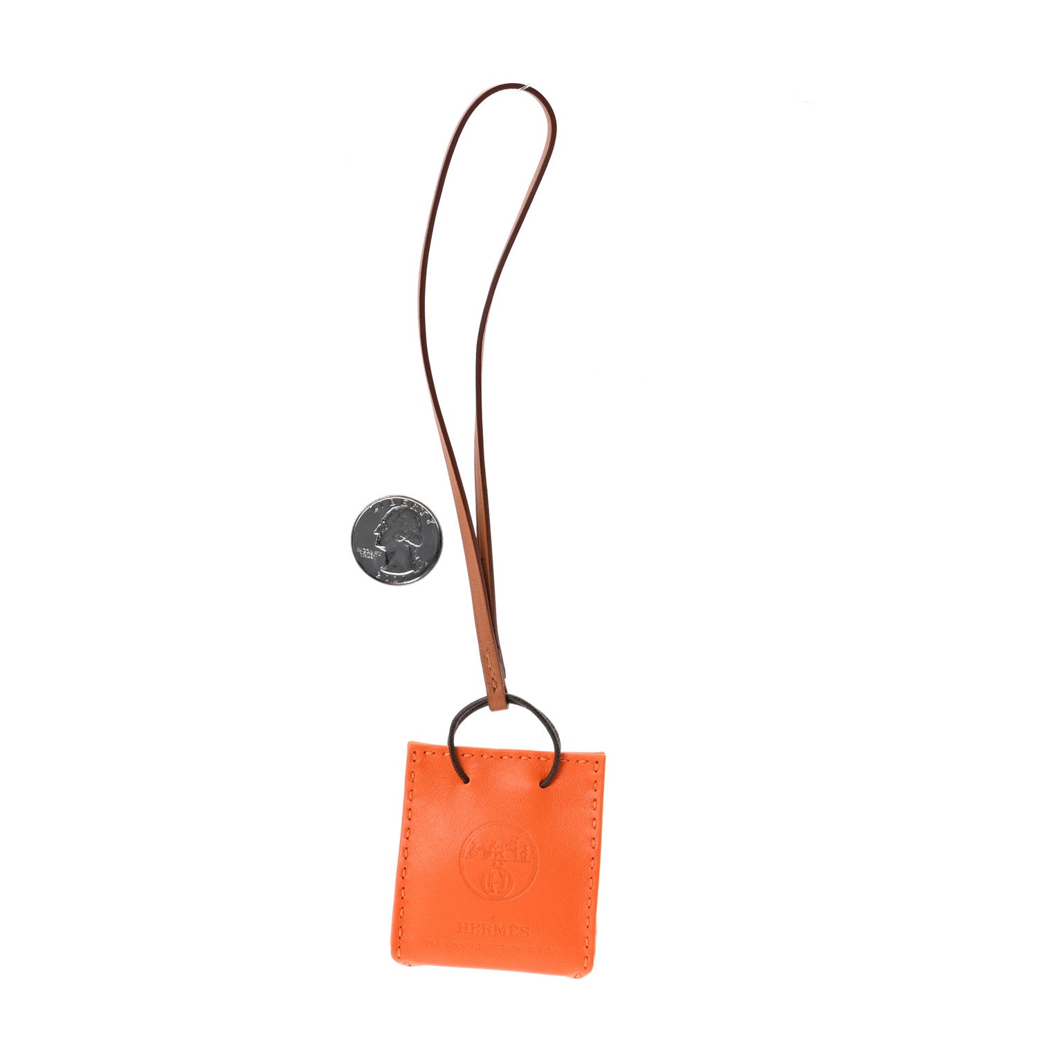 Milo Lambskin Swift Shopping Bag Charm Feu Gold