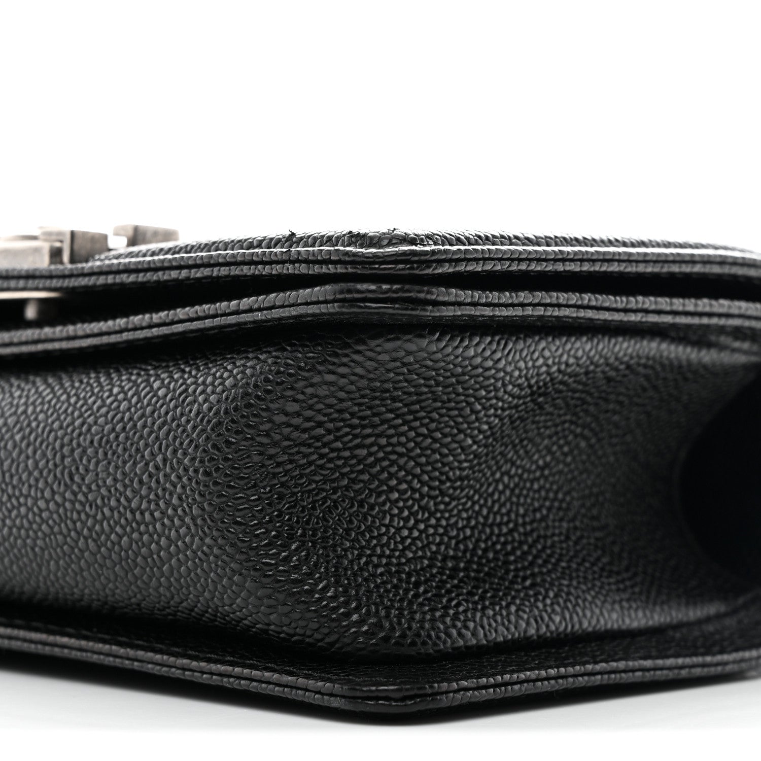 Caviar Quilted Small Boy Flap Black