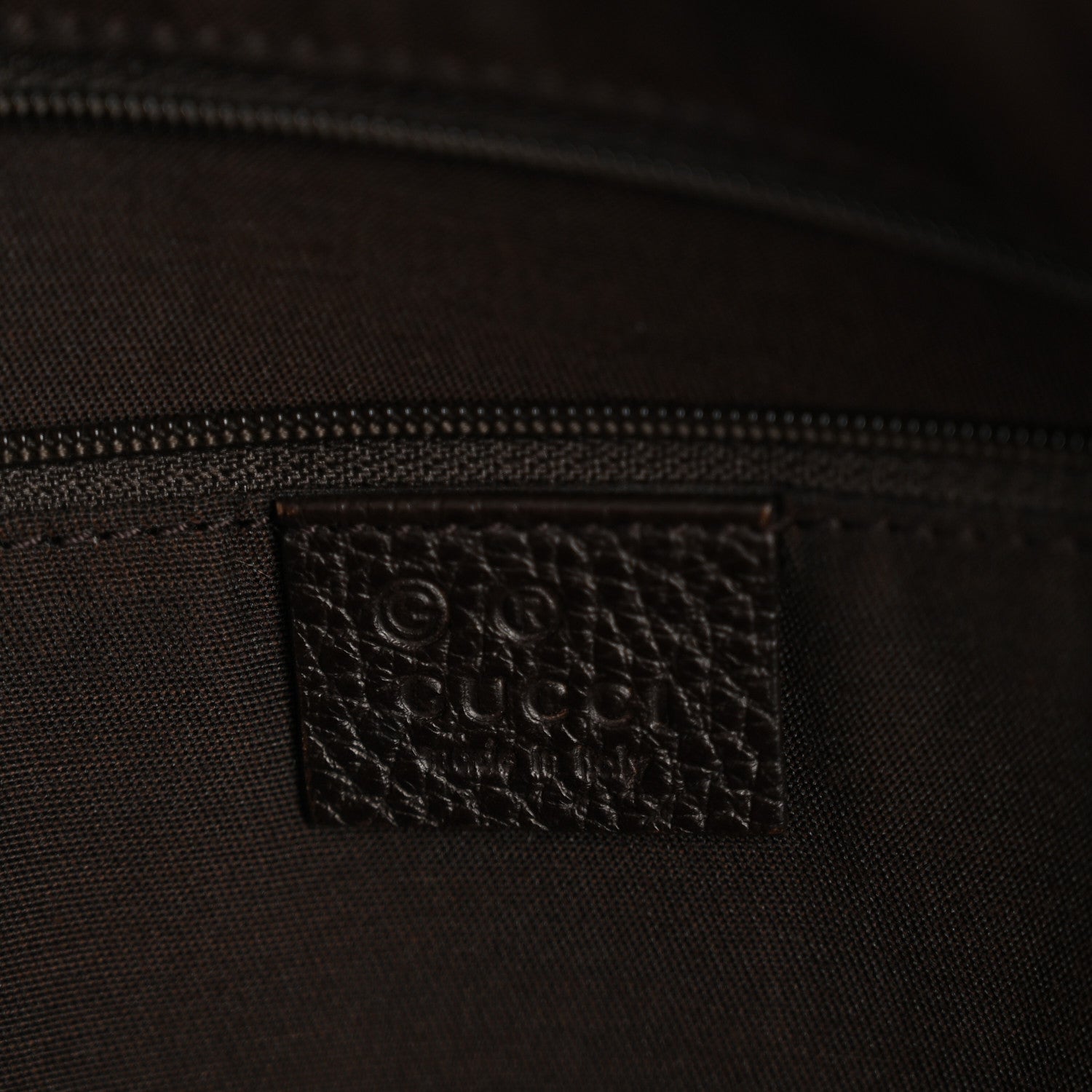Denim Monogram Large Abbey Tote Dark Brown