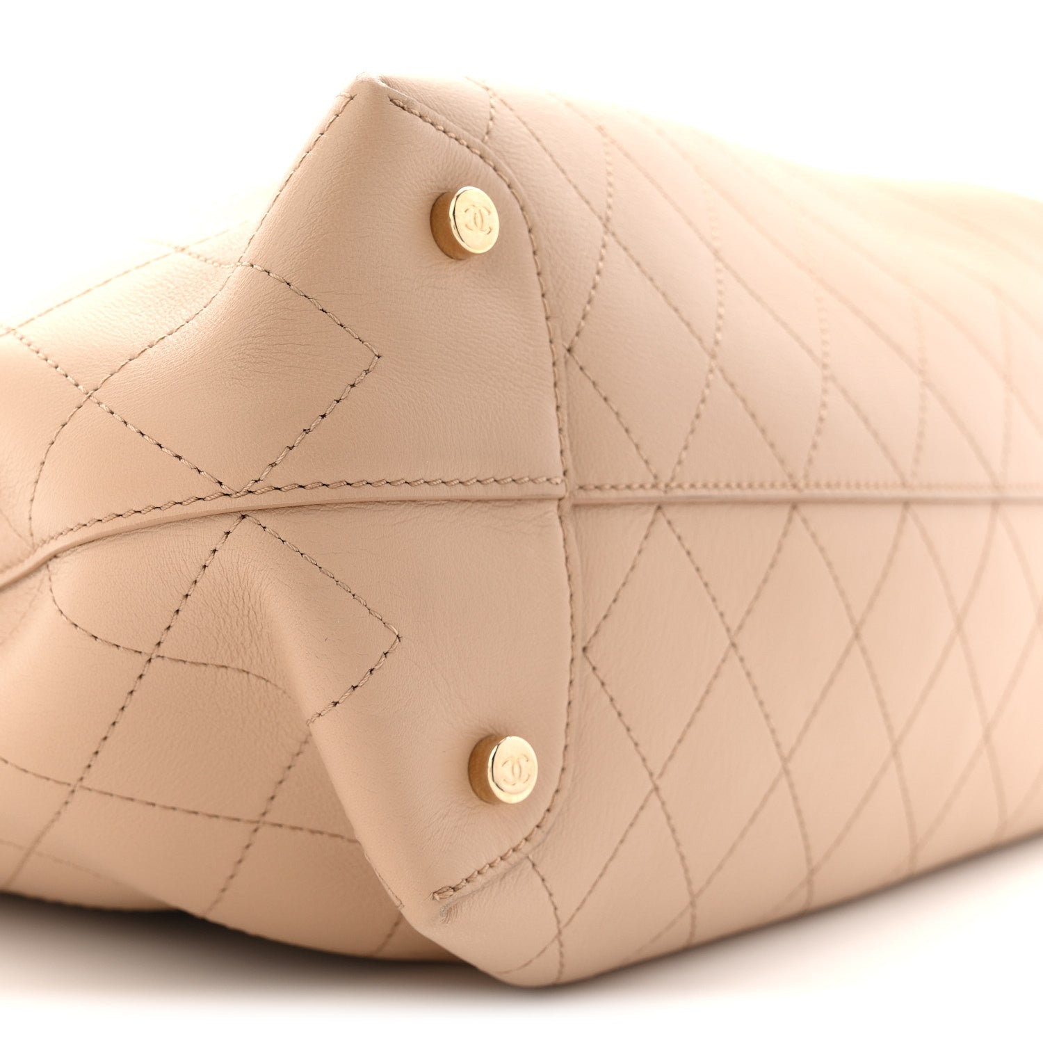 Calfskin Large Serial Shopper Tote Beige