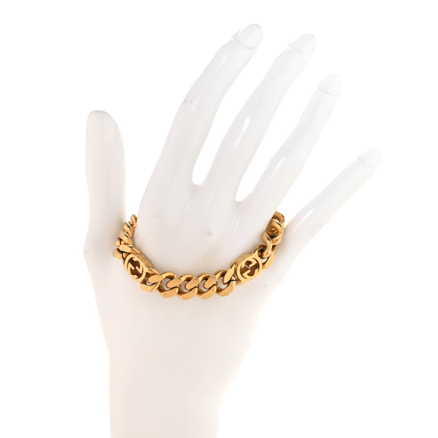 Interlocking G Curb Chain Bracelet S Gold