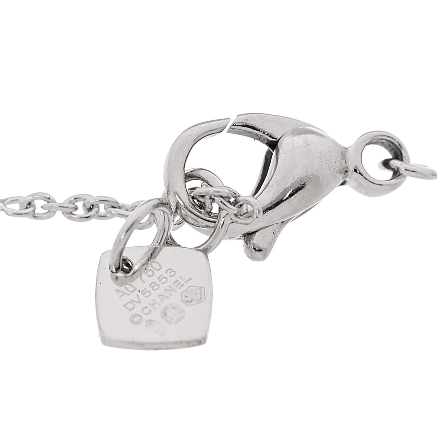 18K White Gold Diamond Coco Crush Station Bracelet