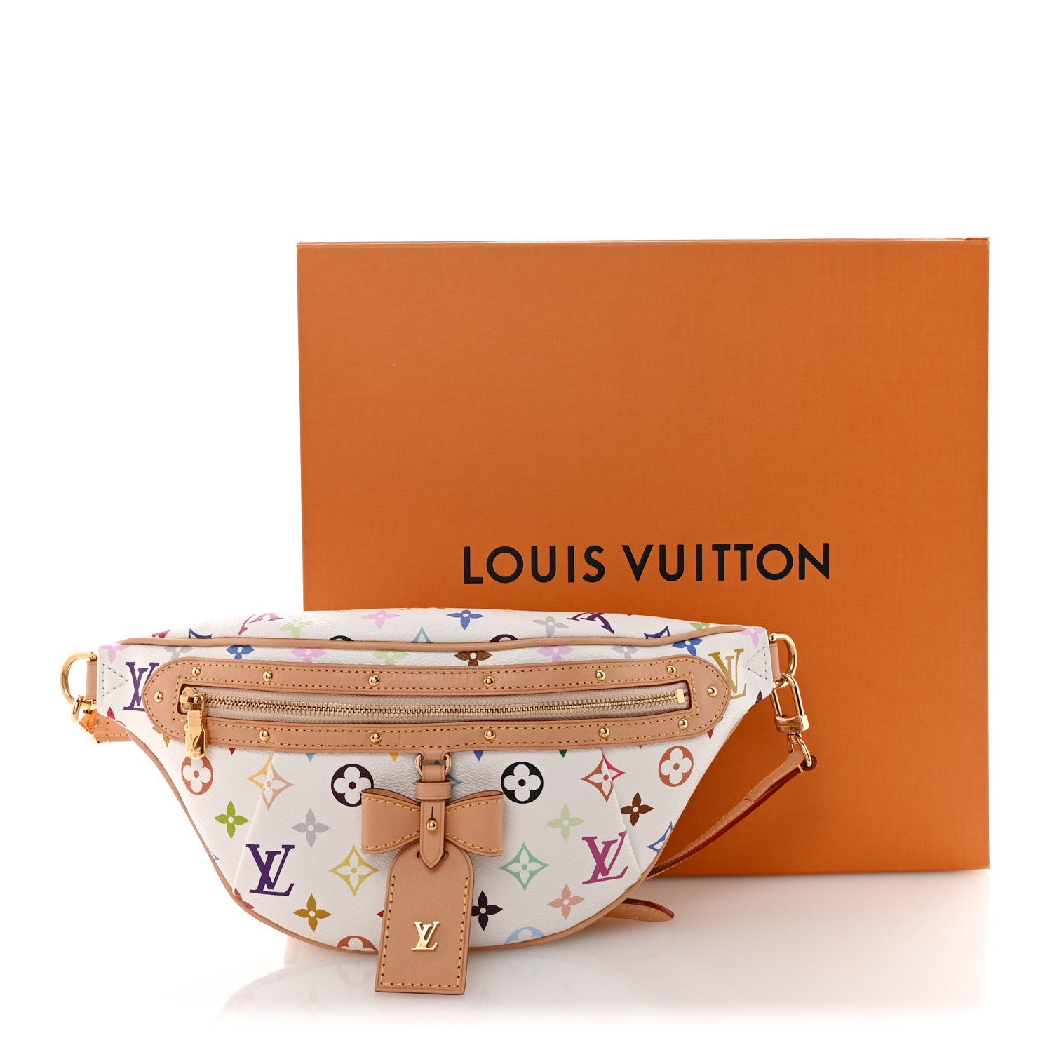 LV X TM Monogram Multicolor High Rise Bumbag White