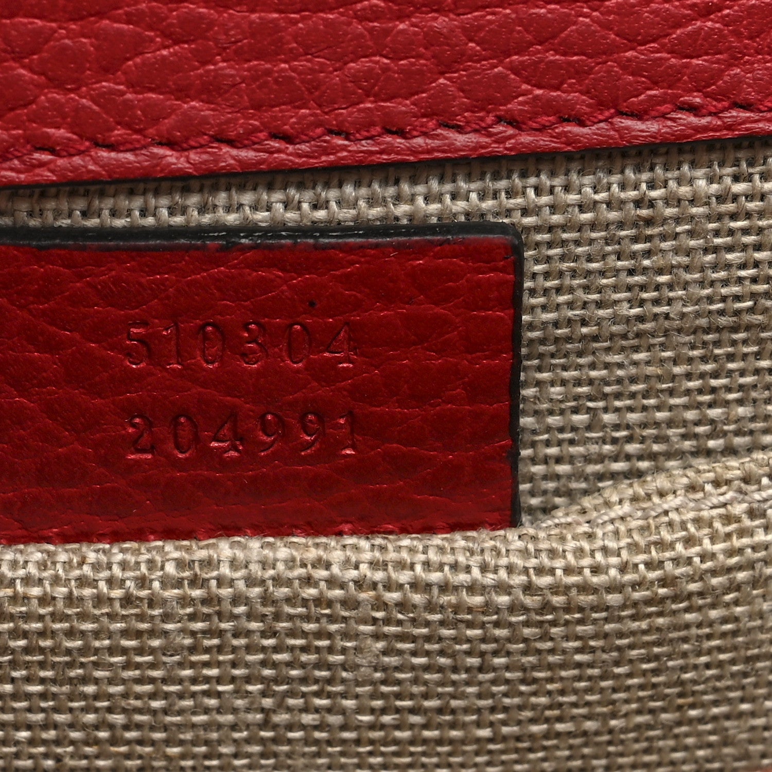 Dollar Calfskin Small Interlocking G Shoulder Bag Red