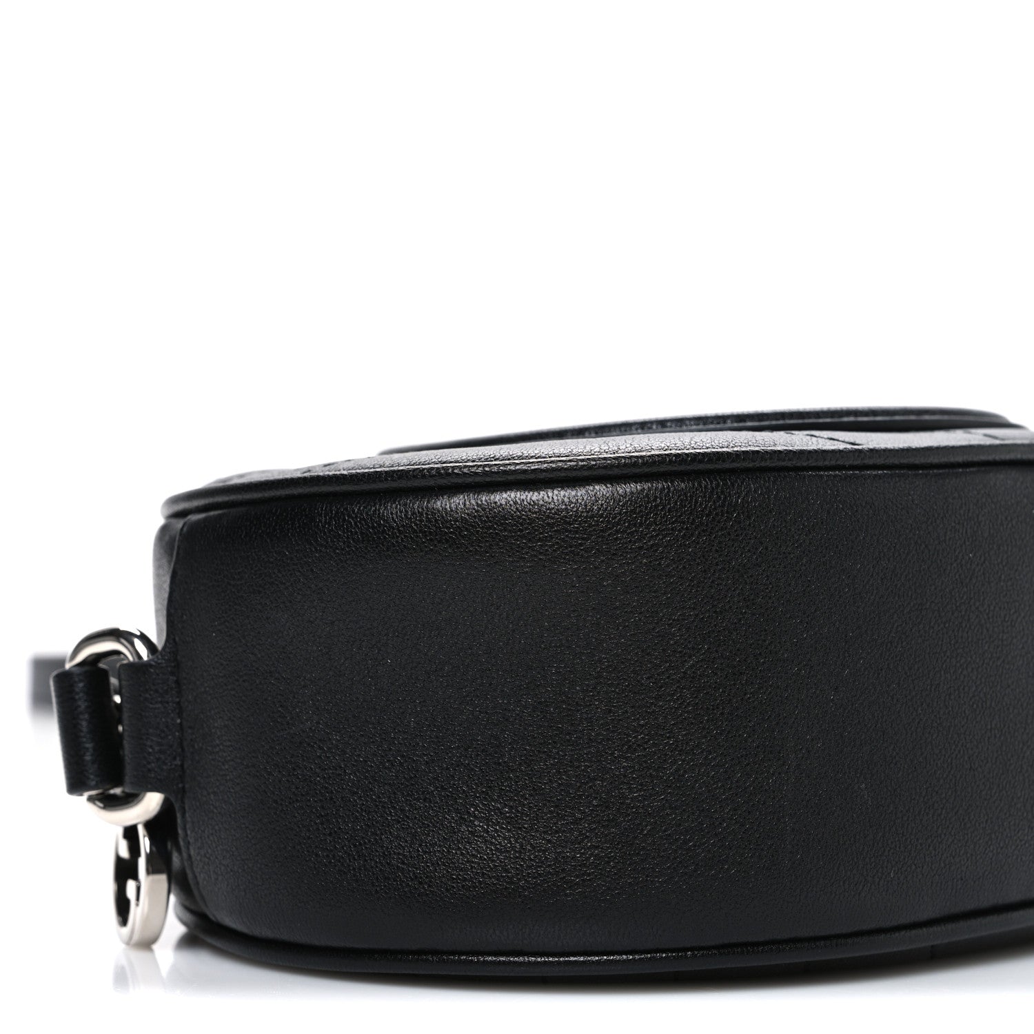 Sakai Be Green Calfskin Diagonal Stitched Mini Blondie Shoulder Bag Black