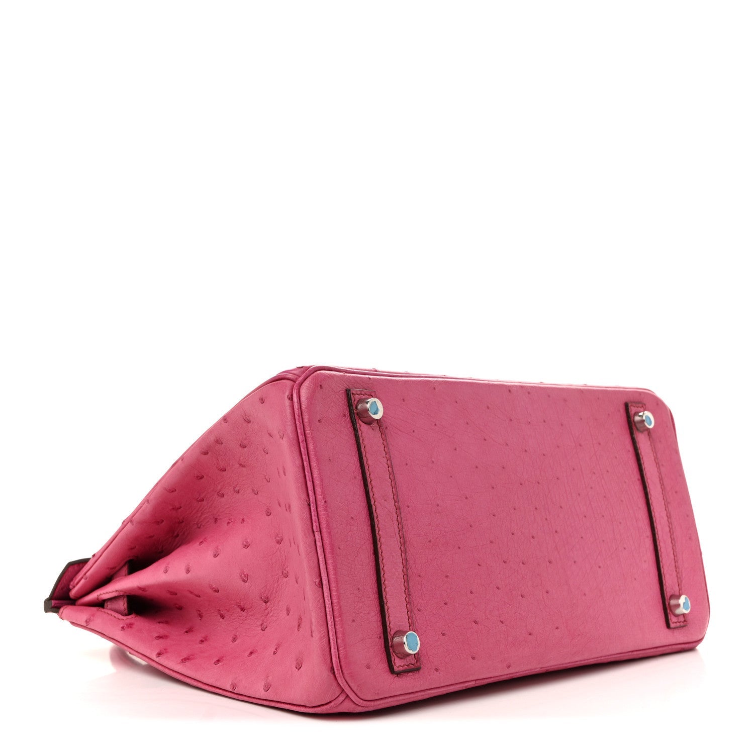 Ostrich Birkin 30 Rose Pourpre