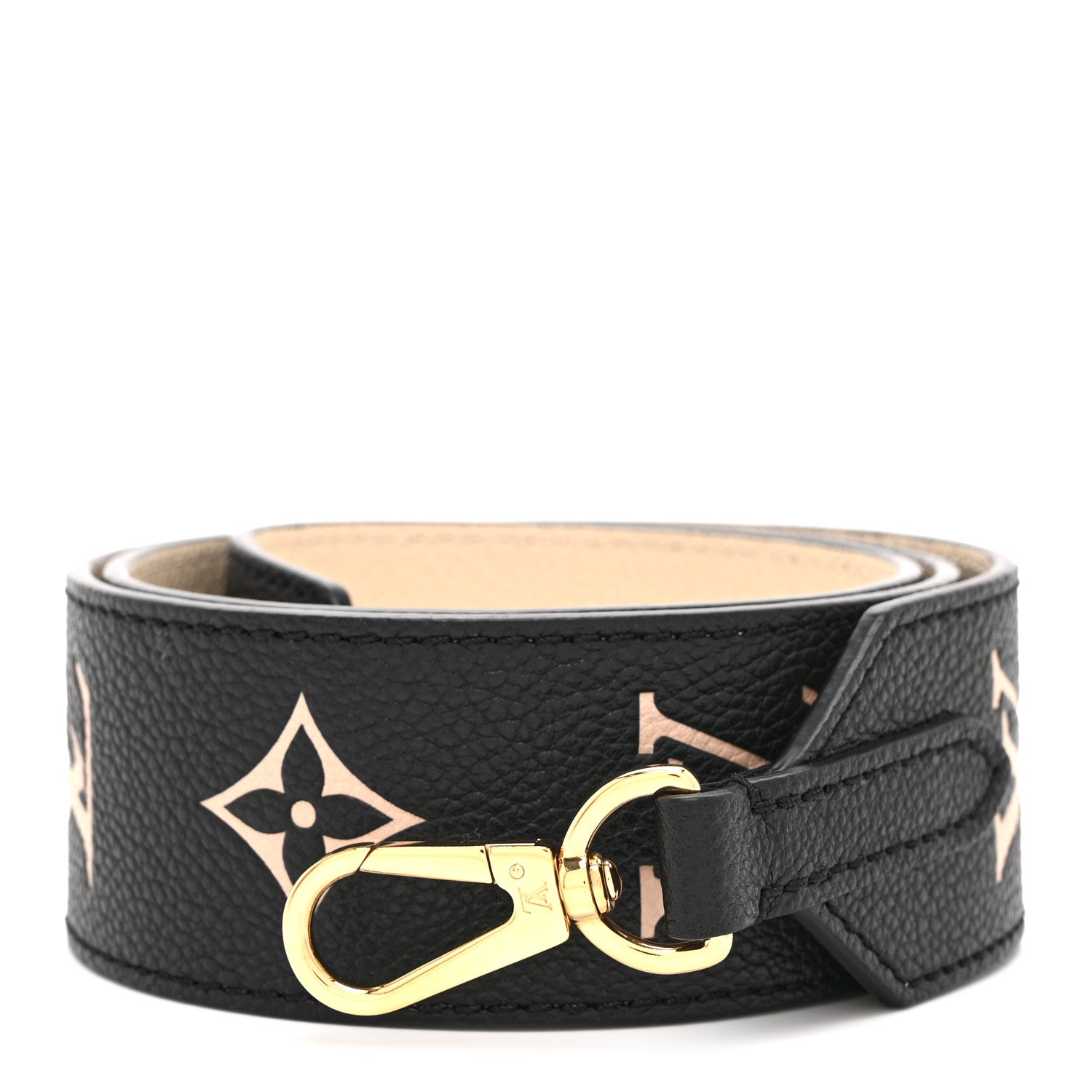Empreinte Monogram Bandouliere Shoulder Strap Black Beige