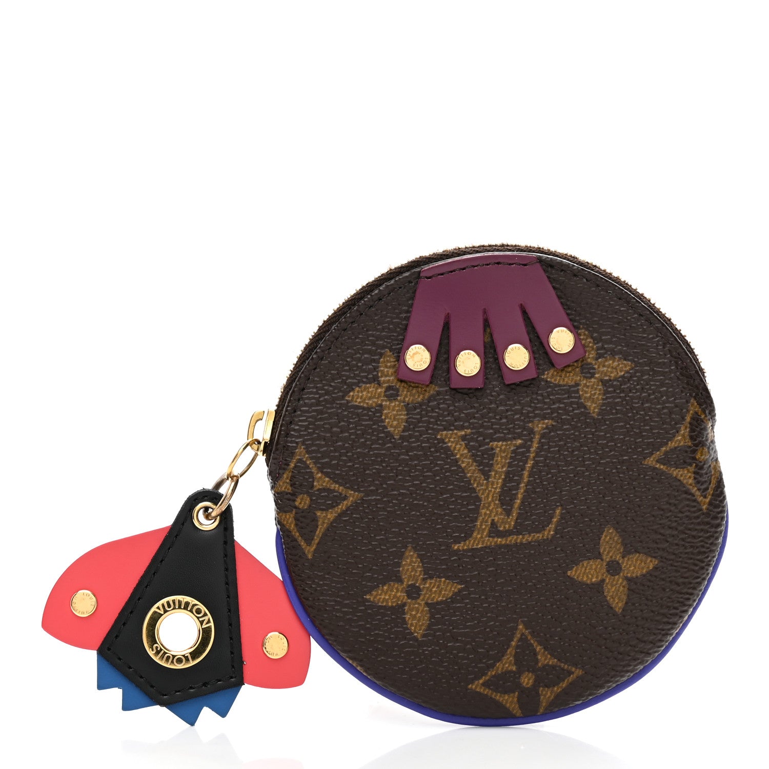 Monogram Totem Round Coin Purse Magenta