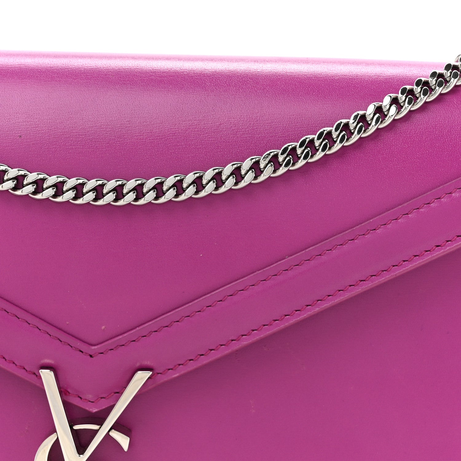 Smooth Calfskin Monogram Cassandra Clasp Bag Electric Fuchsia