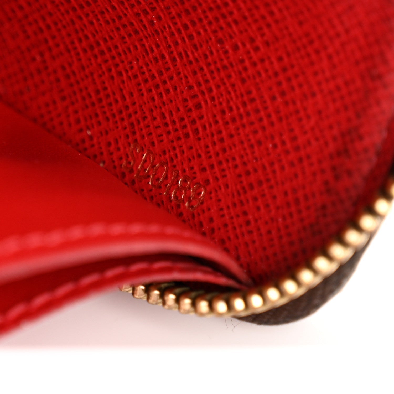 Damier Ebene Clemence Wallet Cherry