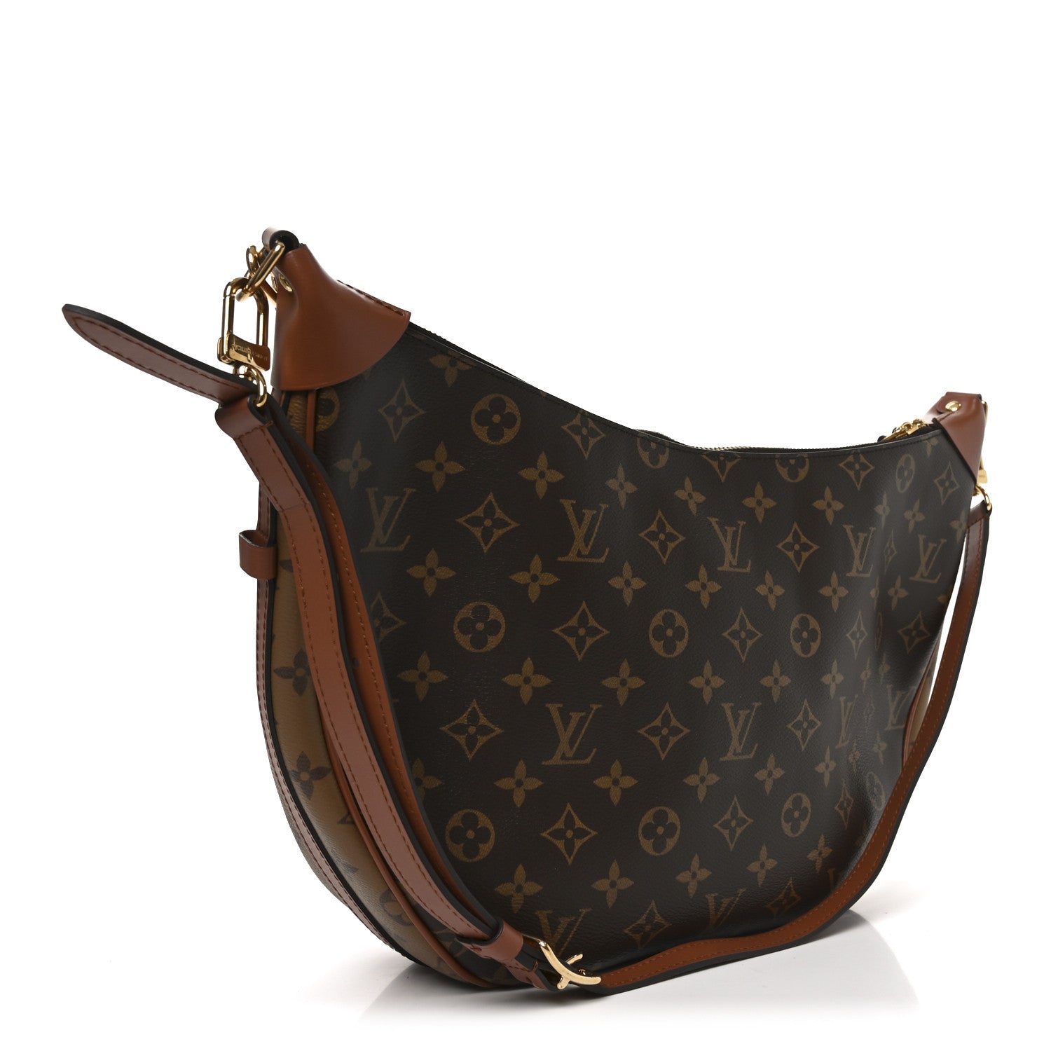 Reverse Monogram Loop Hobo