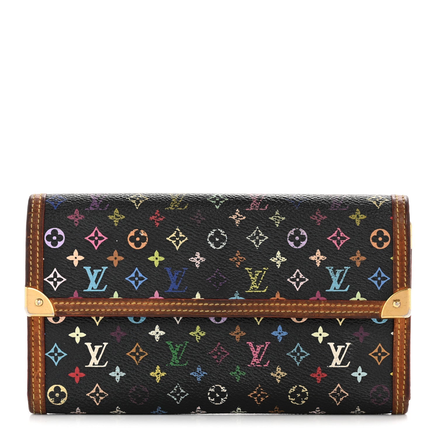 Monogram Multicolor Porte Tresor International Wallet Black