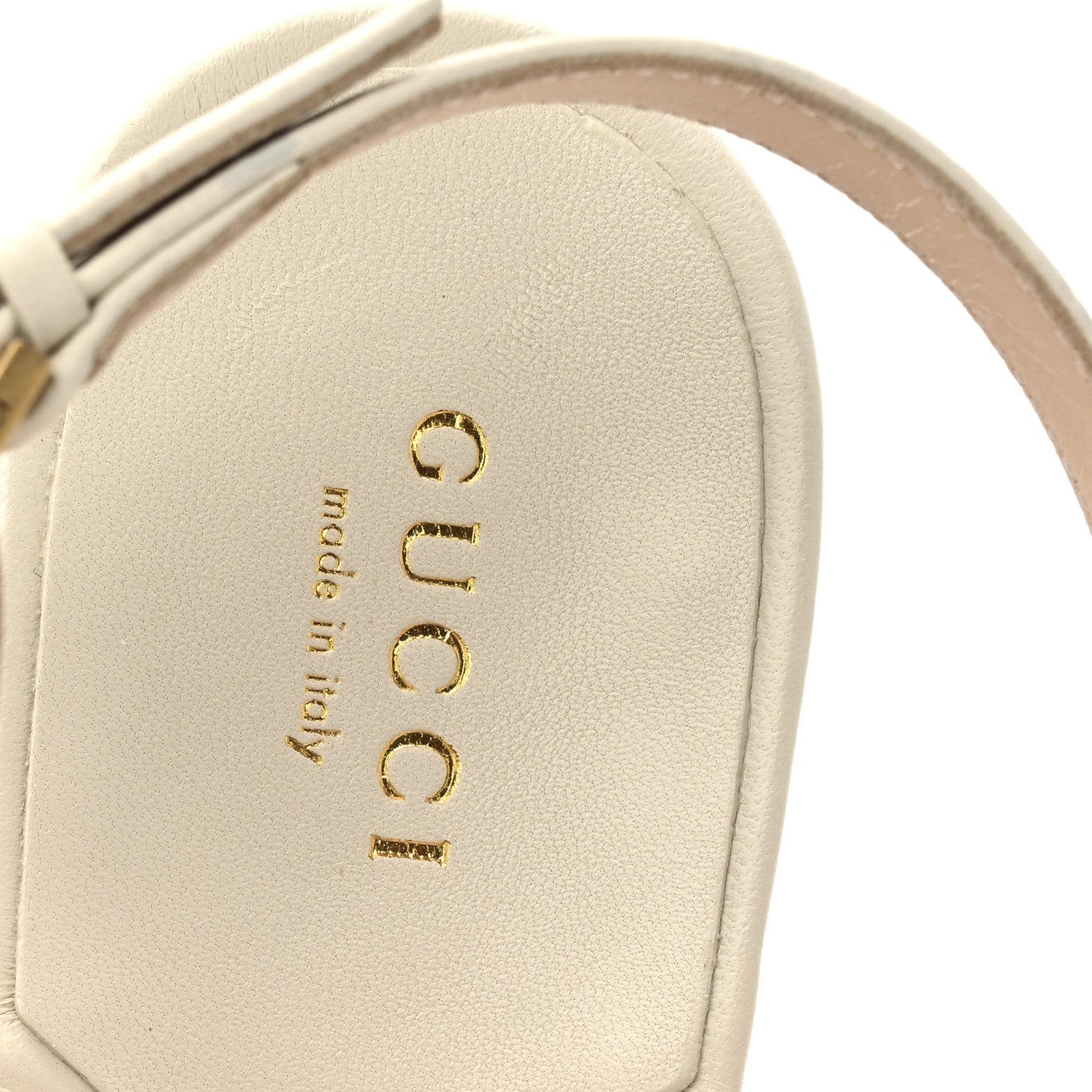 Nappa Matelasse Double G 35mm Thong Sandals 38 Mystic White