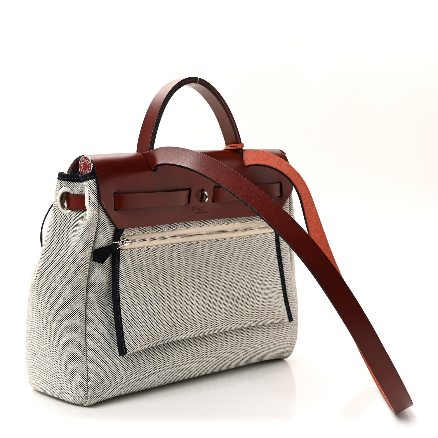 H Plume Canvas Vache Hunter Horseshoe Laque Circuit 24 Herbag Zip Retourne 31 Bleu Indigo Ecru Rouge H