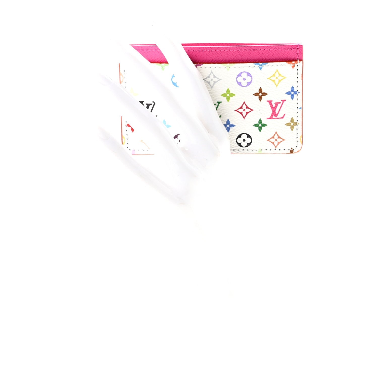 LV X TM Monogram Multicolor Card Holder Kawaii Pink
