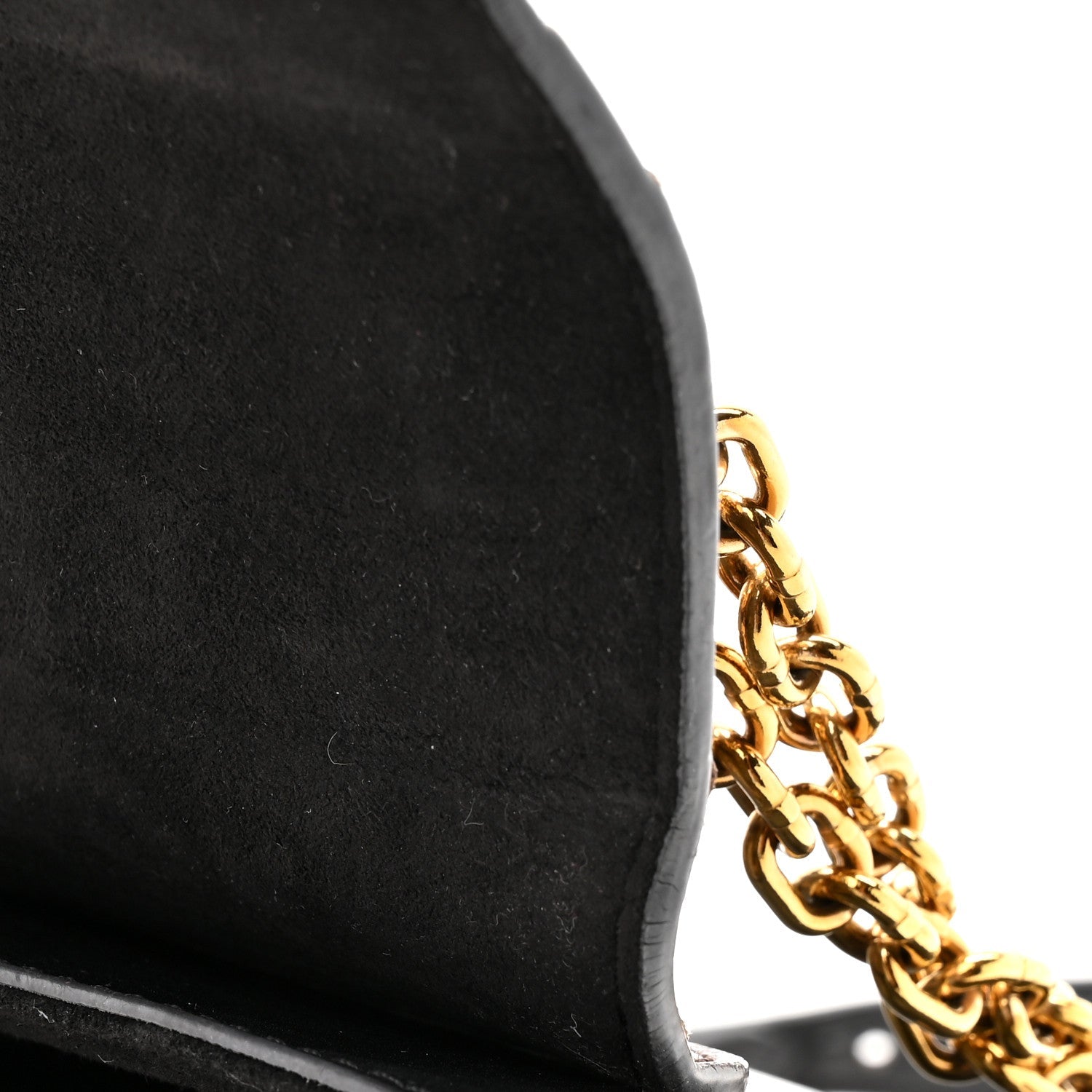 Veau Satin Monogram Twist Shoulder Bag MM Black