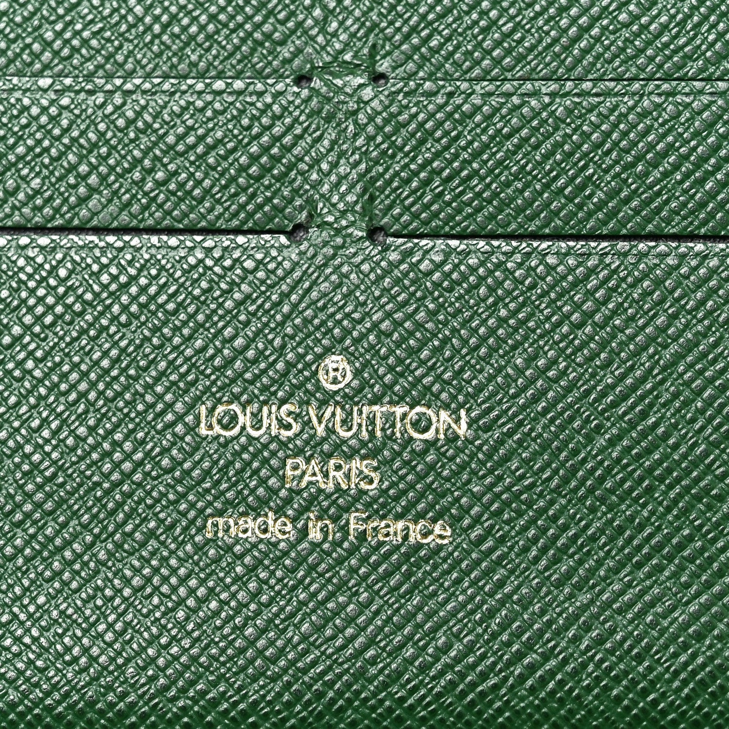 Monogram Groom Zippy Organizer Wallet Green