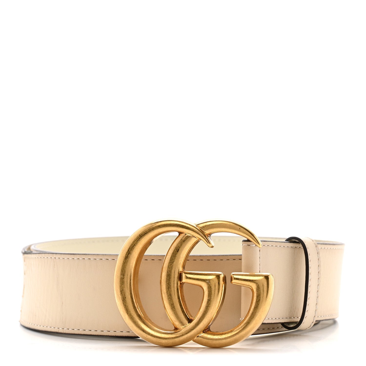 Calfskin Double G 40mm Belt 85 34 Mystic White