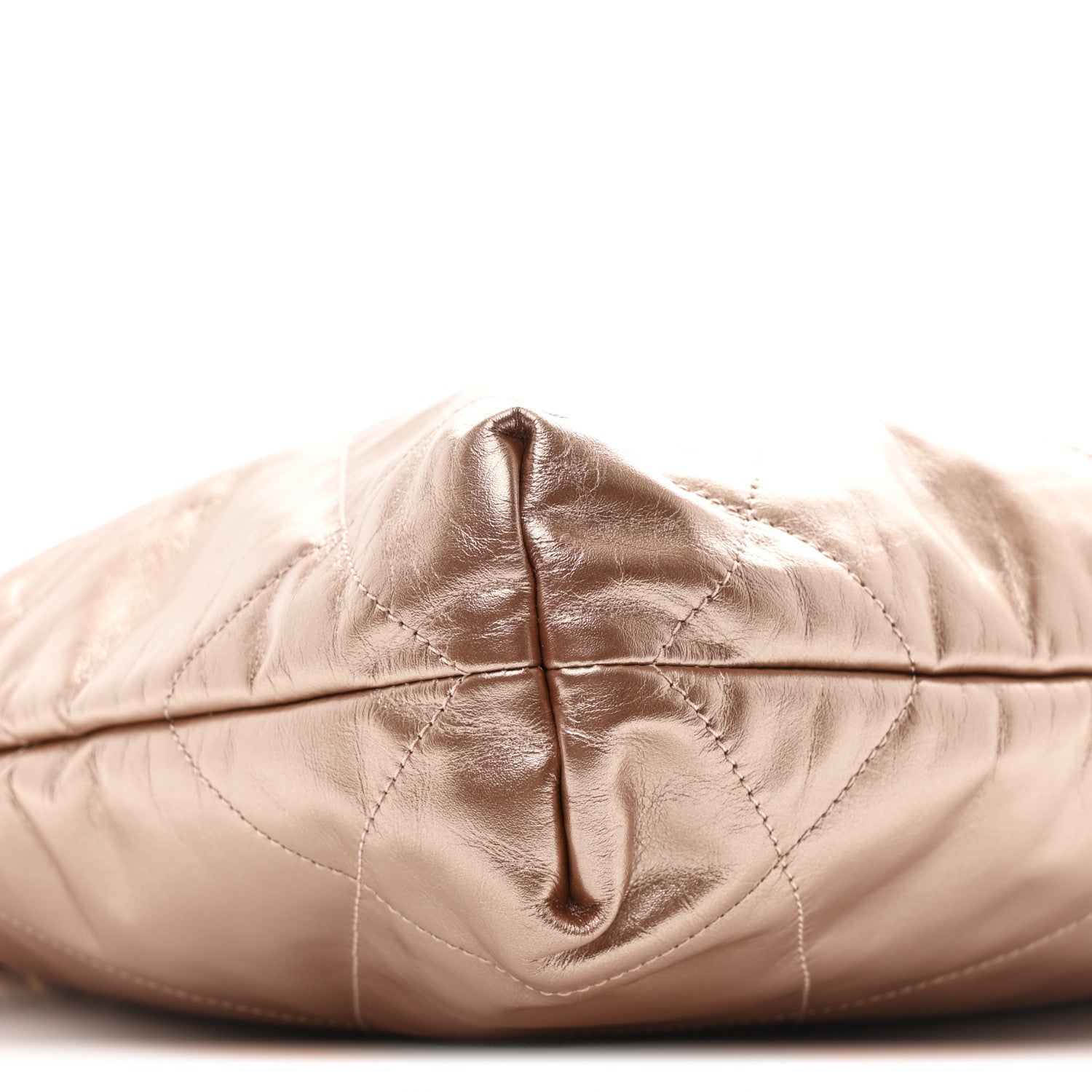 Metallic Calfskin Quilted Small Chanel 22 Pink