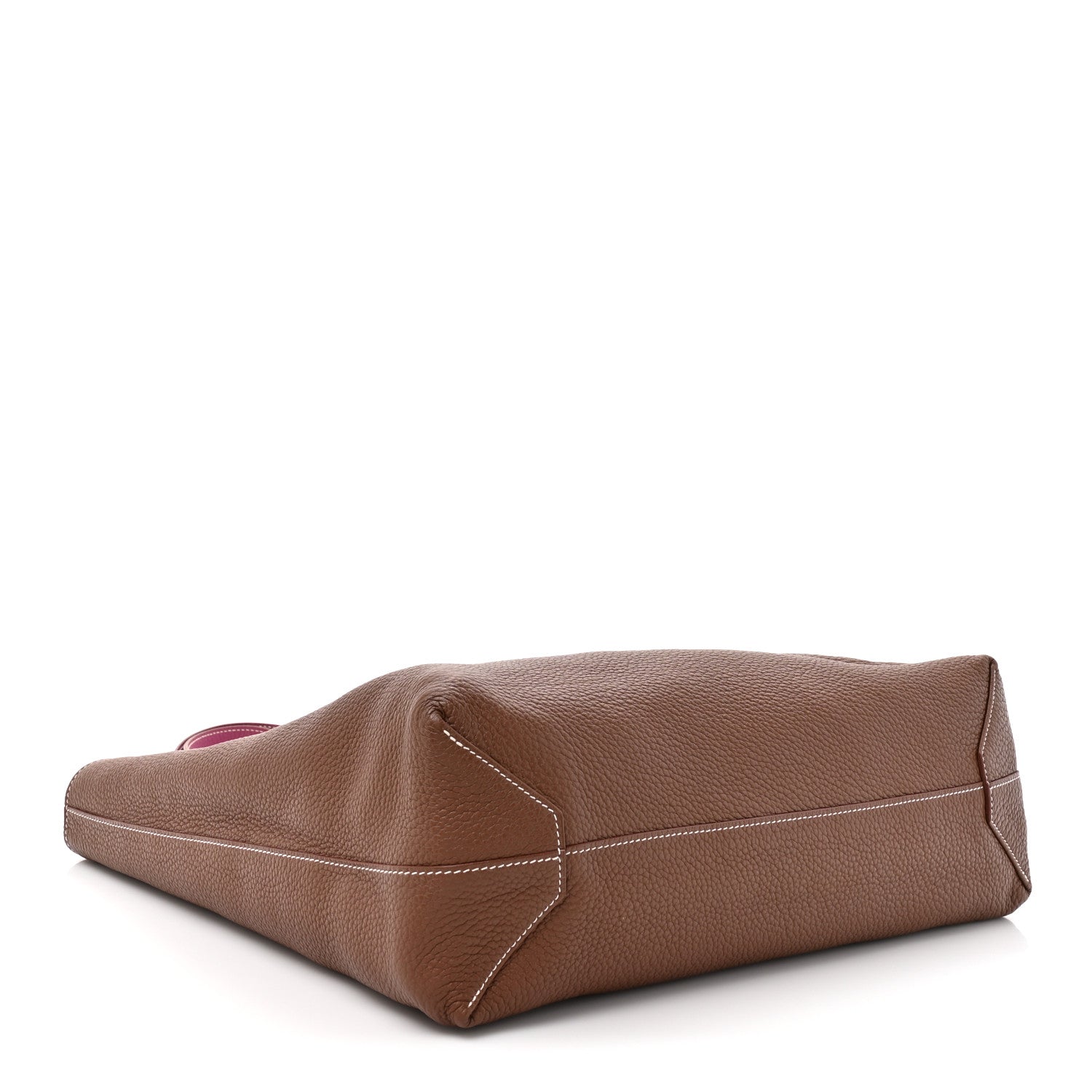 Taurillon Clemence Double Sens 36 Reversible Tote Marron Tosca