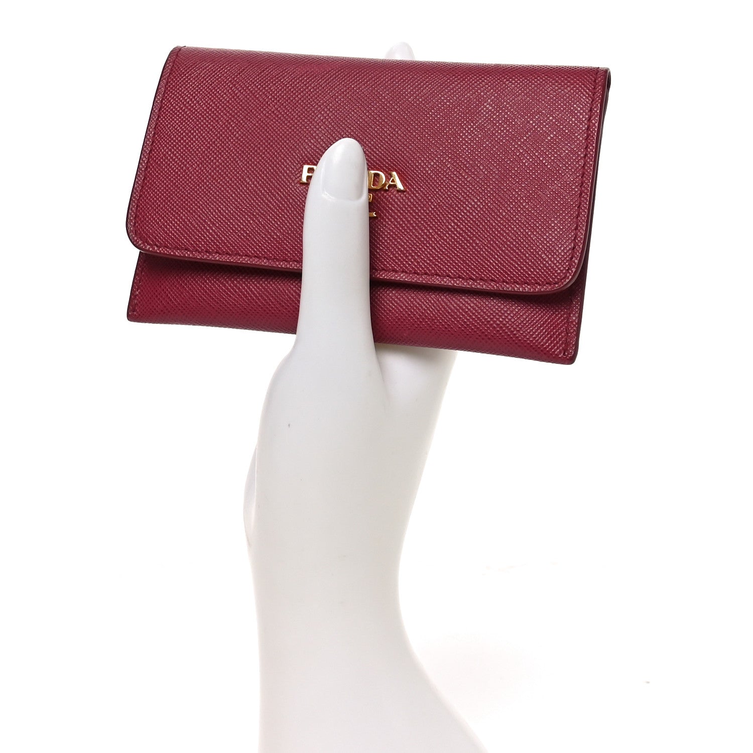 Saffiano Metal Flap Card Holder Ibisco