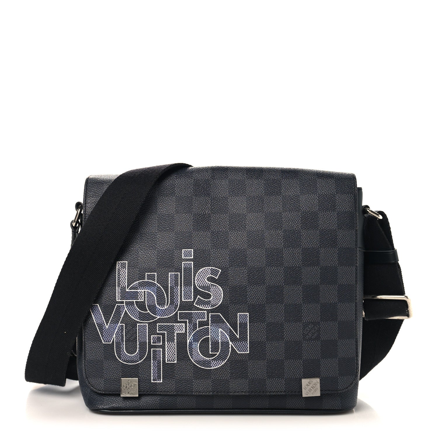 Damier Graphite Logo District PM Grey