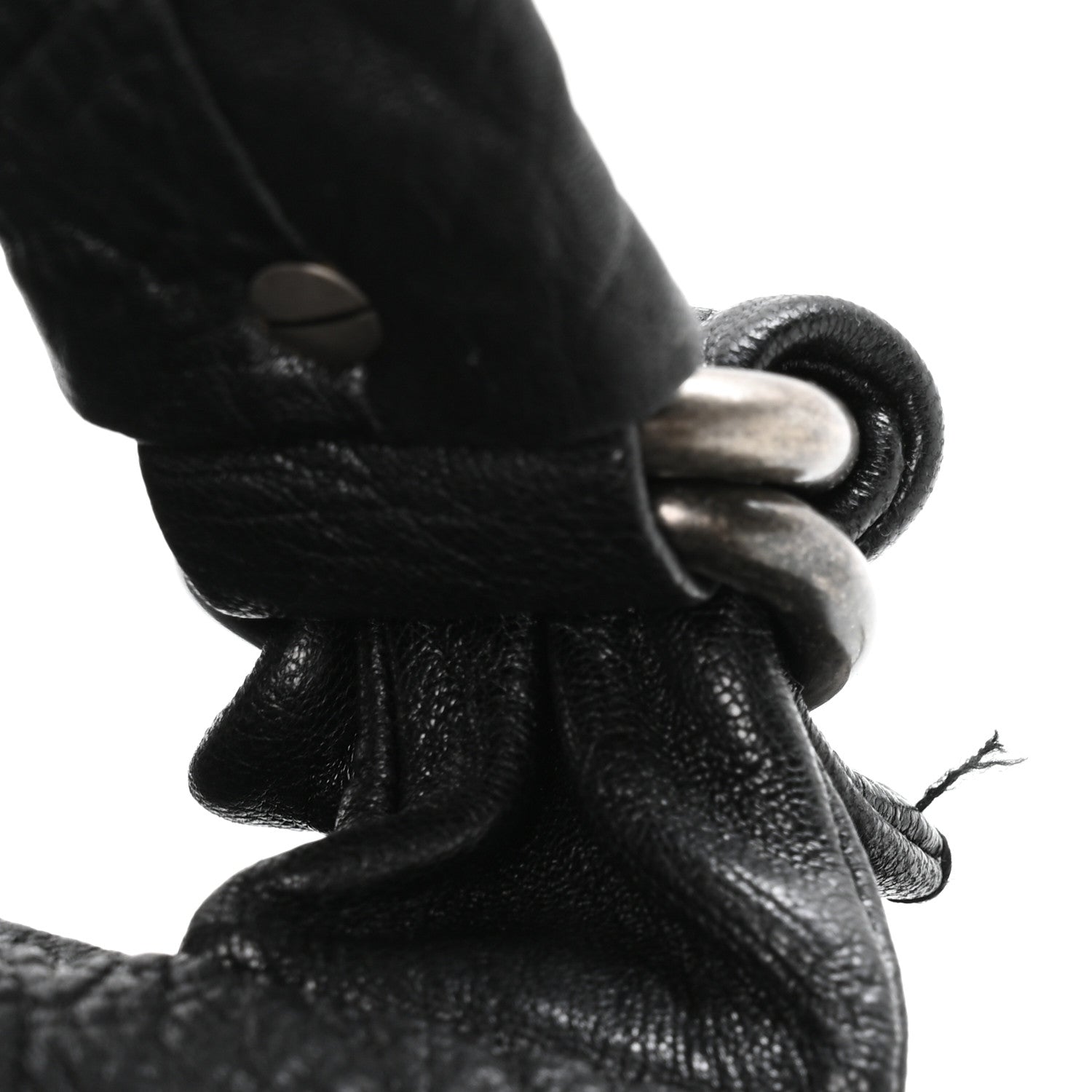 Distressed Lambskin Le Marais Bowler Black