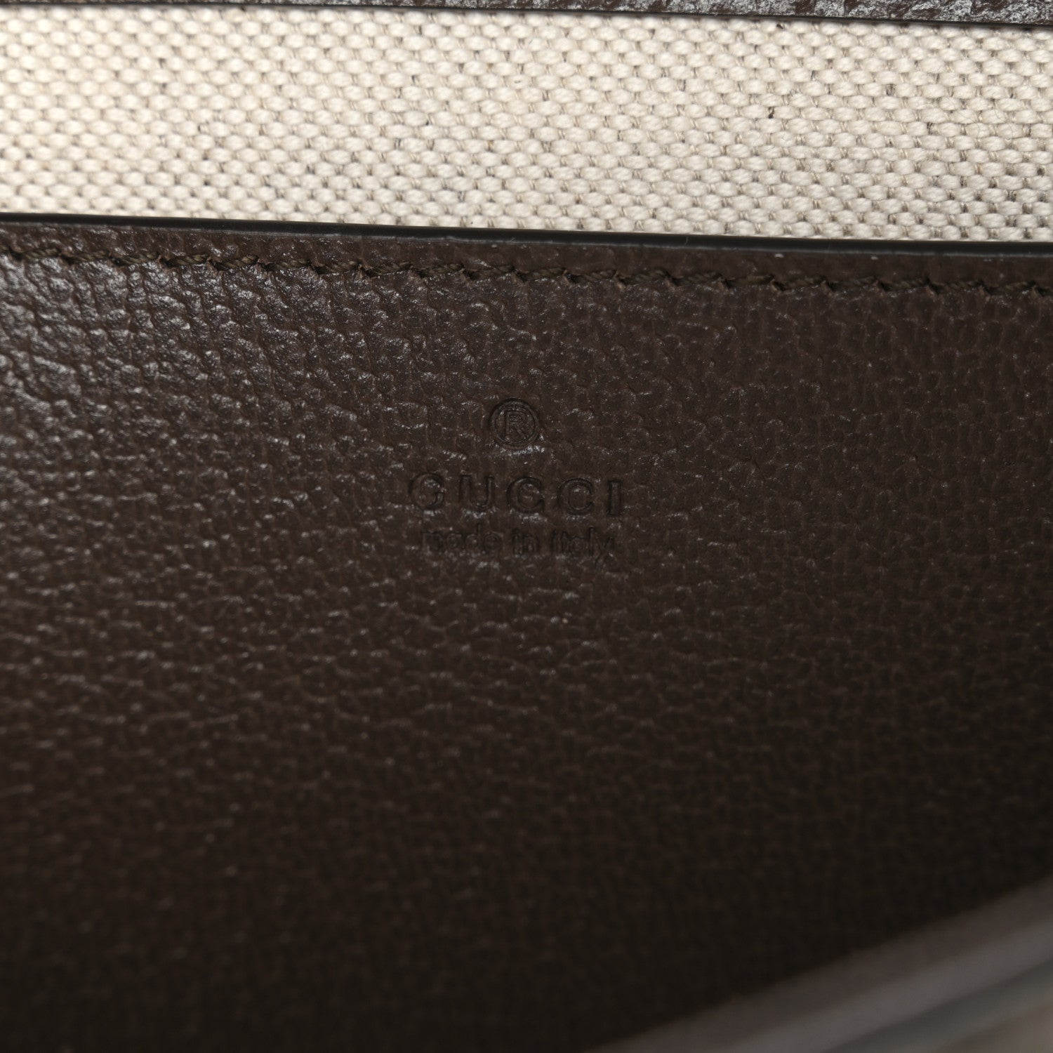 GG Supreme Monogram Textured Dollar Calfskin Web Mini Ophidia Envelope Shoulder Bag Beige Ebony New Acero