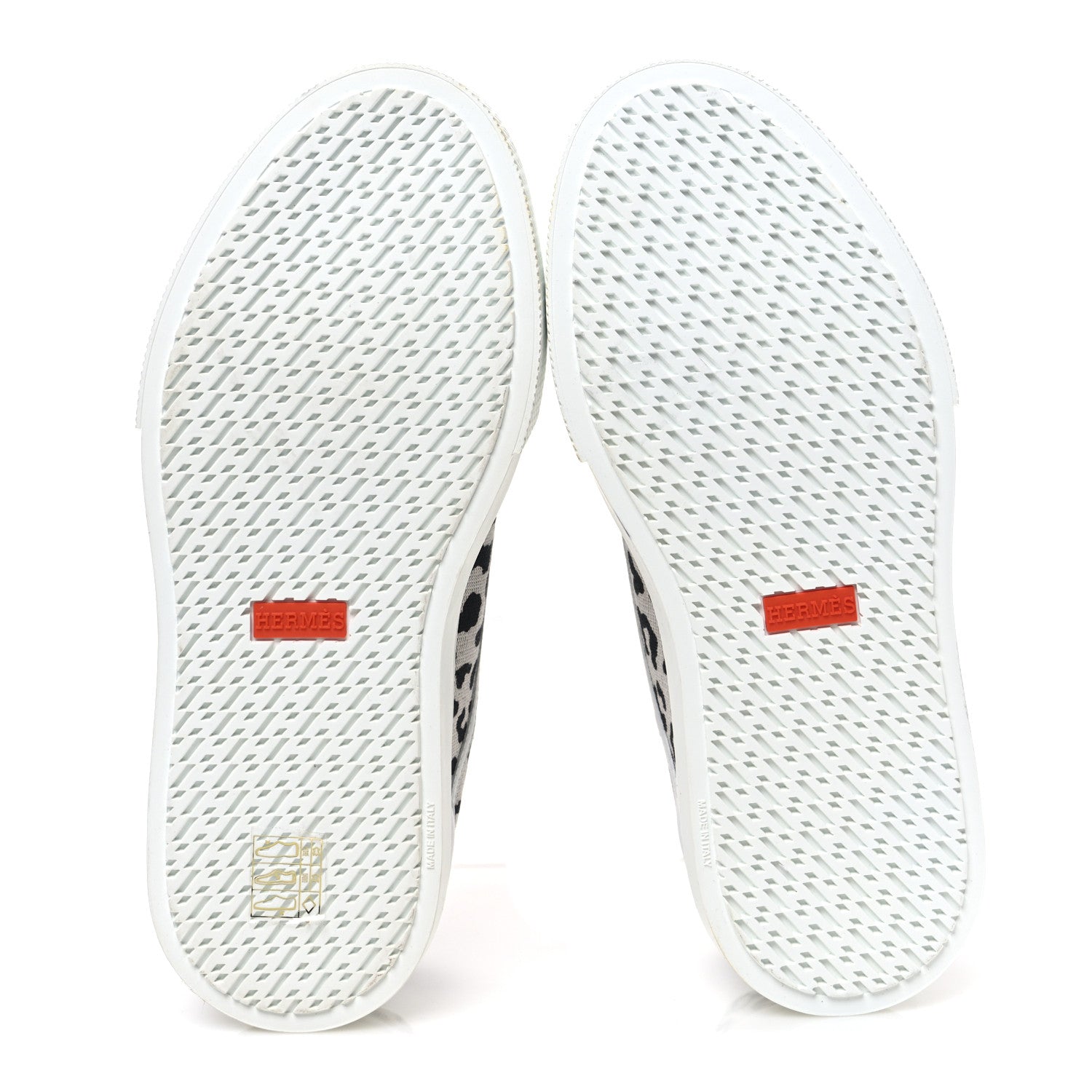 Canvas Calfskin Leopard Get Sneakers 36.5 Prunoir White