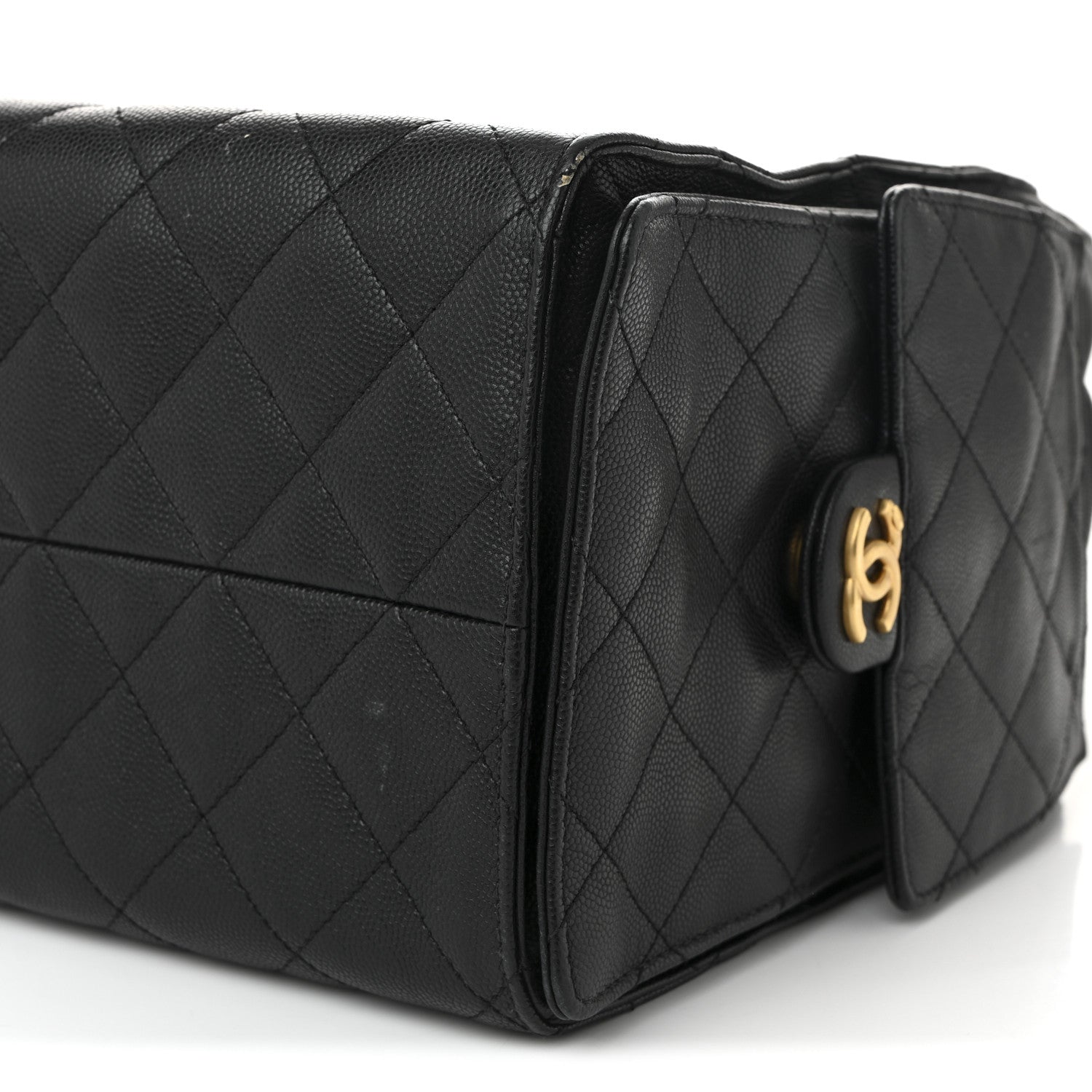 Caviar Quilted Medium Chanel 25 Handbag Black