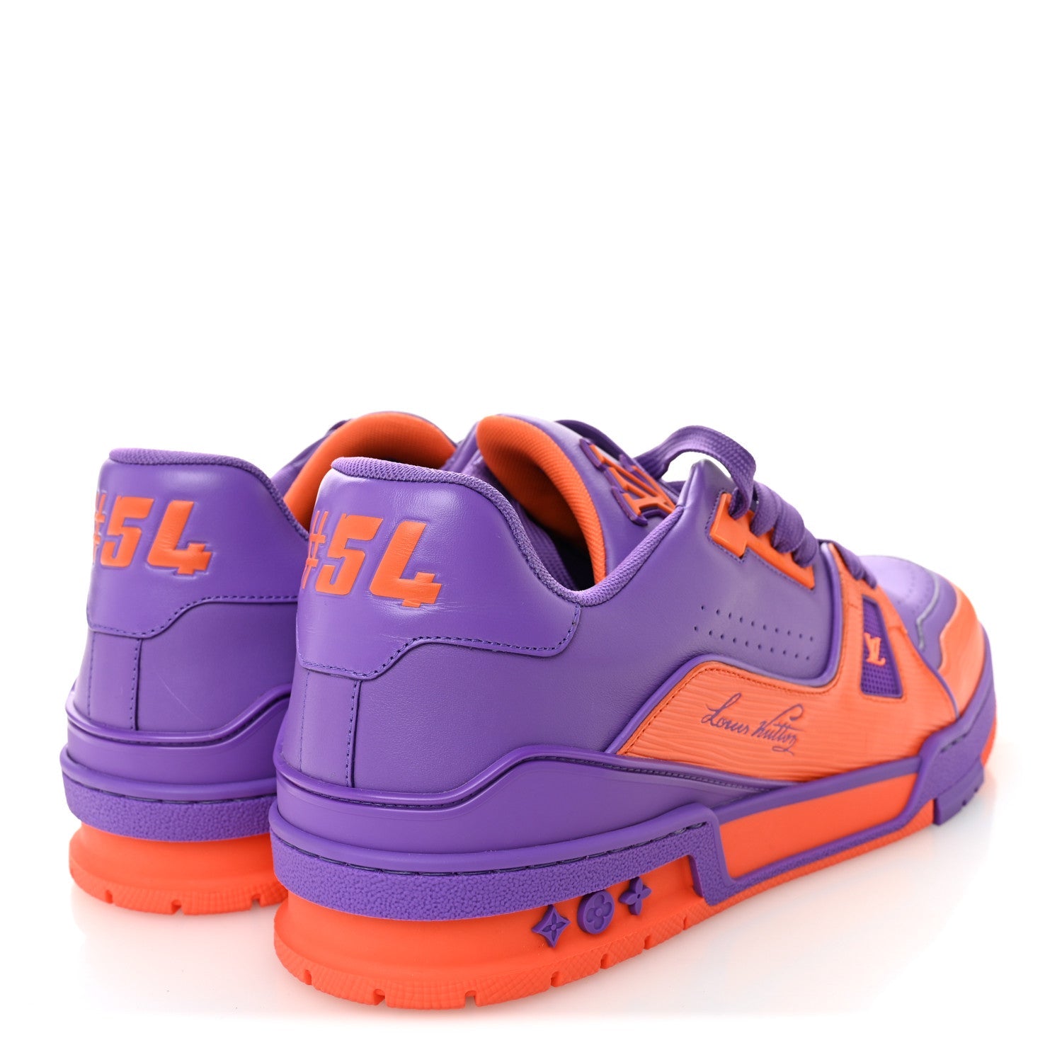 Calfskin Epi Mens LV Trainer Sneakers 9 Violet