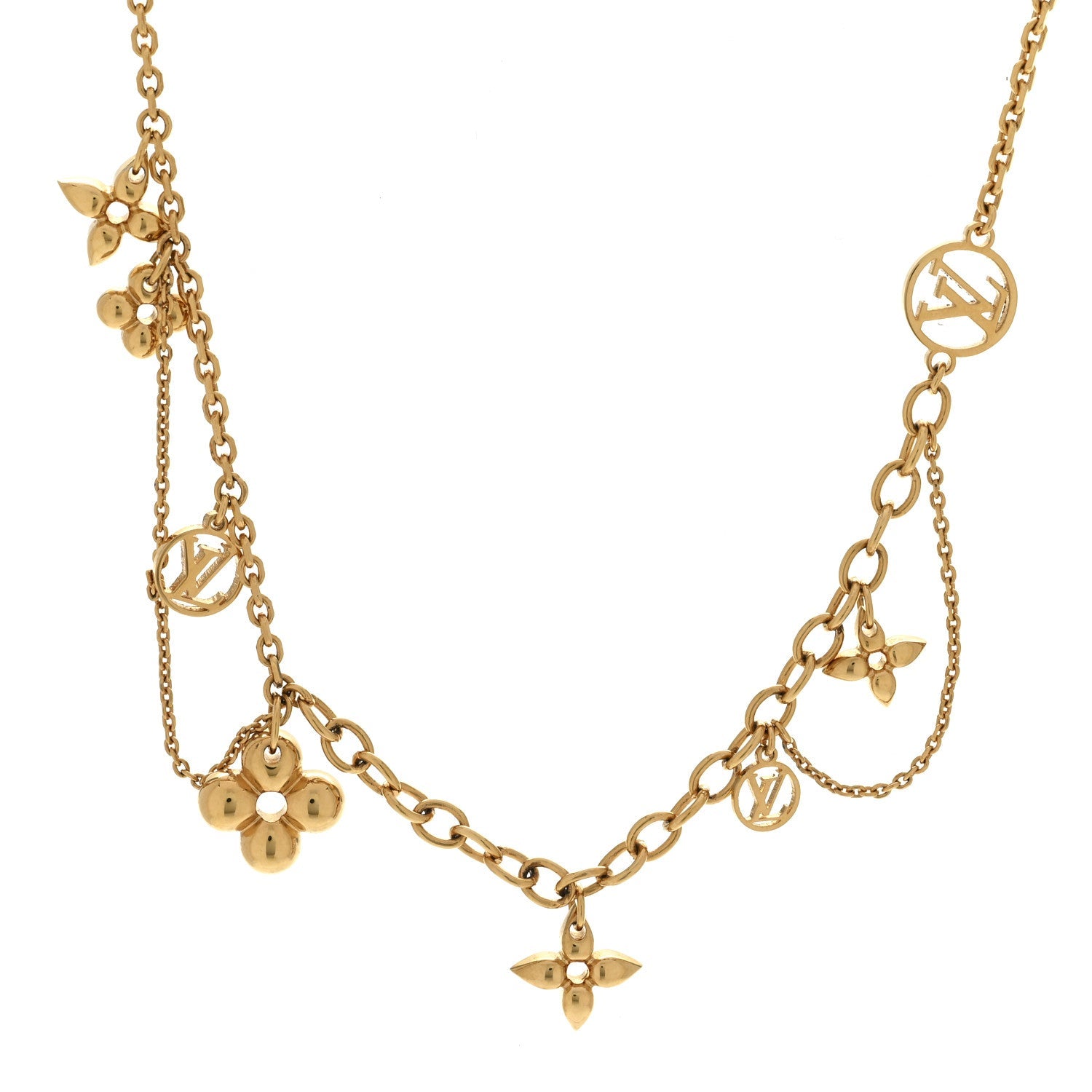 Metal Blooming Supple Necklace Gold