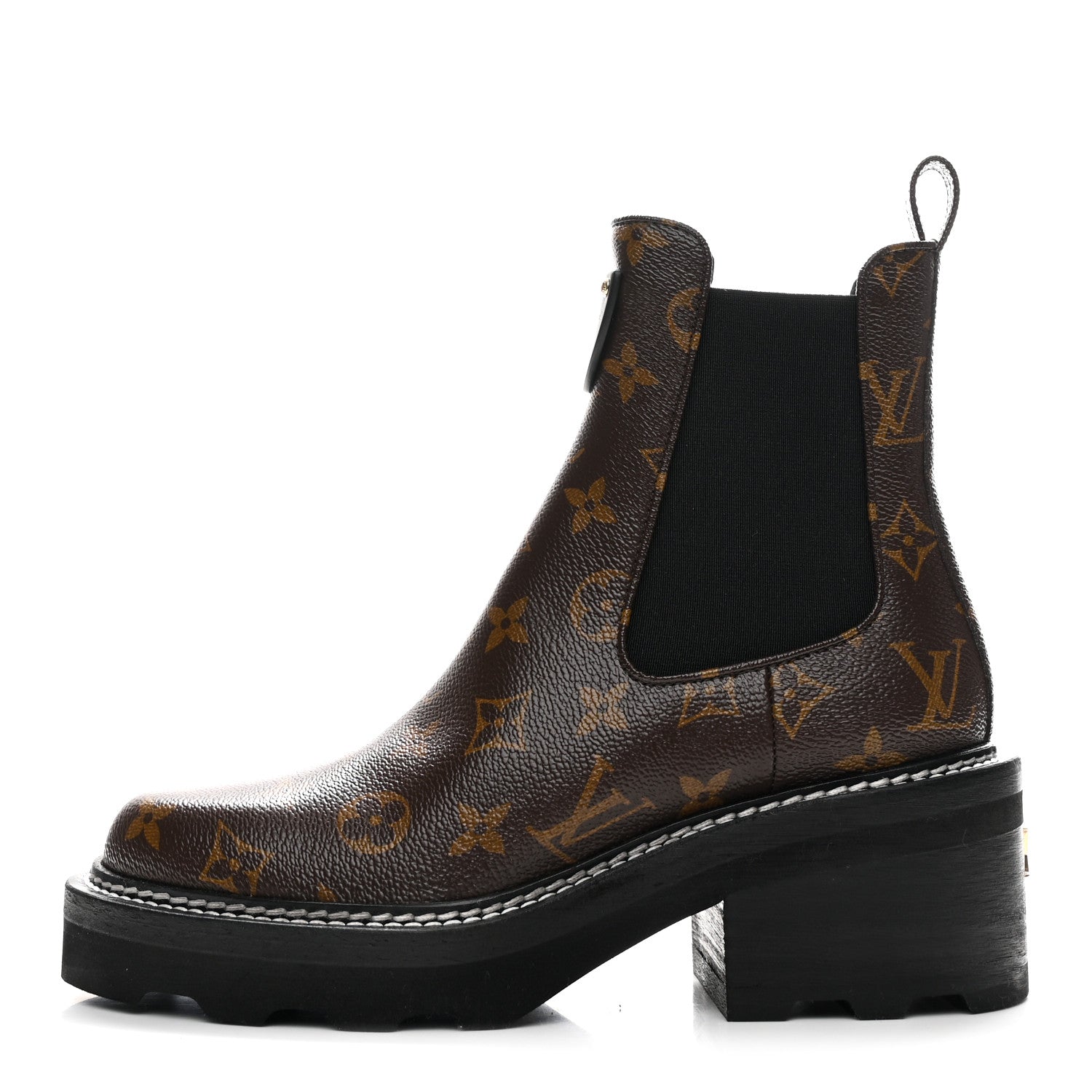 Patent Monogram LV Beaubourg Ankle Boots 37 Black