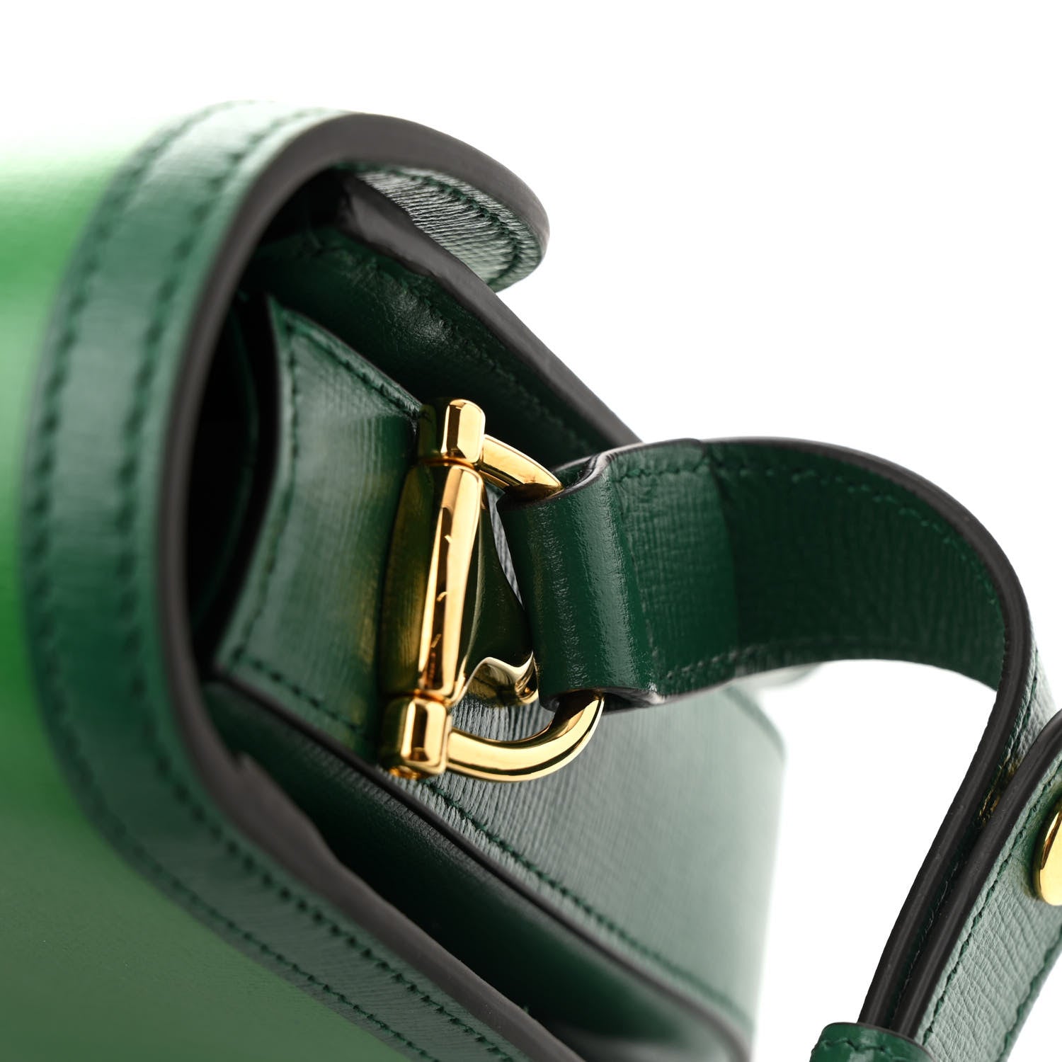 Azalea Calfskin Horsebit 1955 Shoulder Bag New Shamarock Emerald