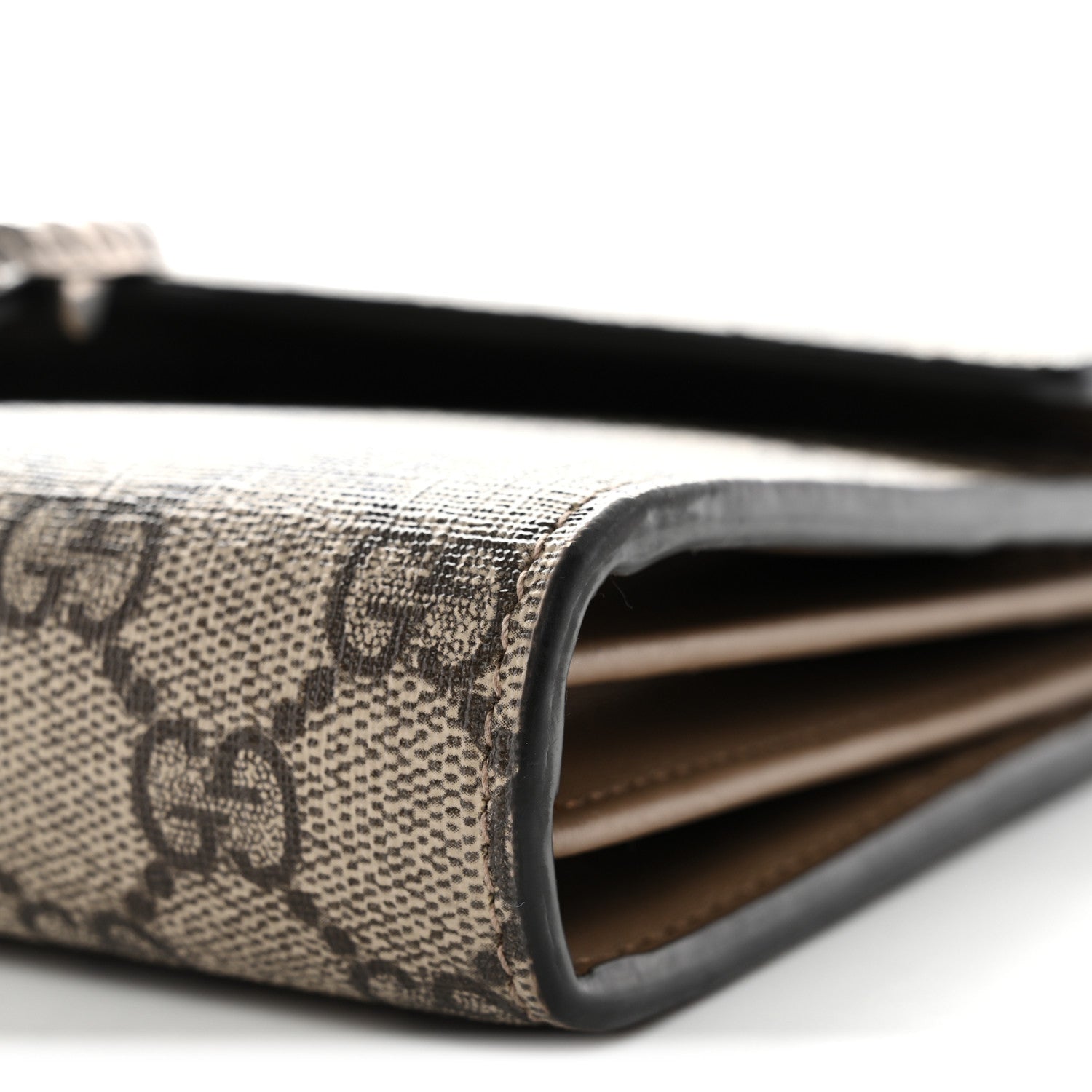 GG Supreme Monogram Mini Dionysus Chain Wallet Beige Taupe