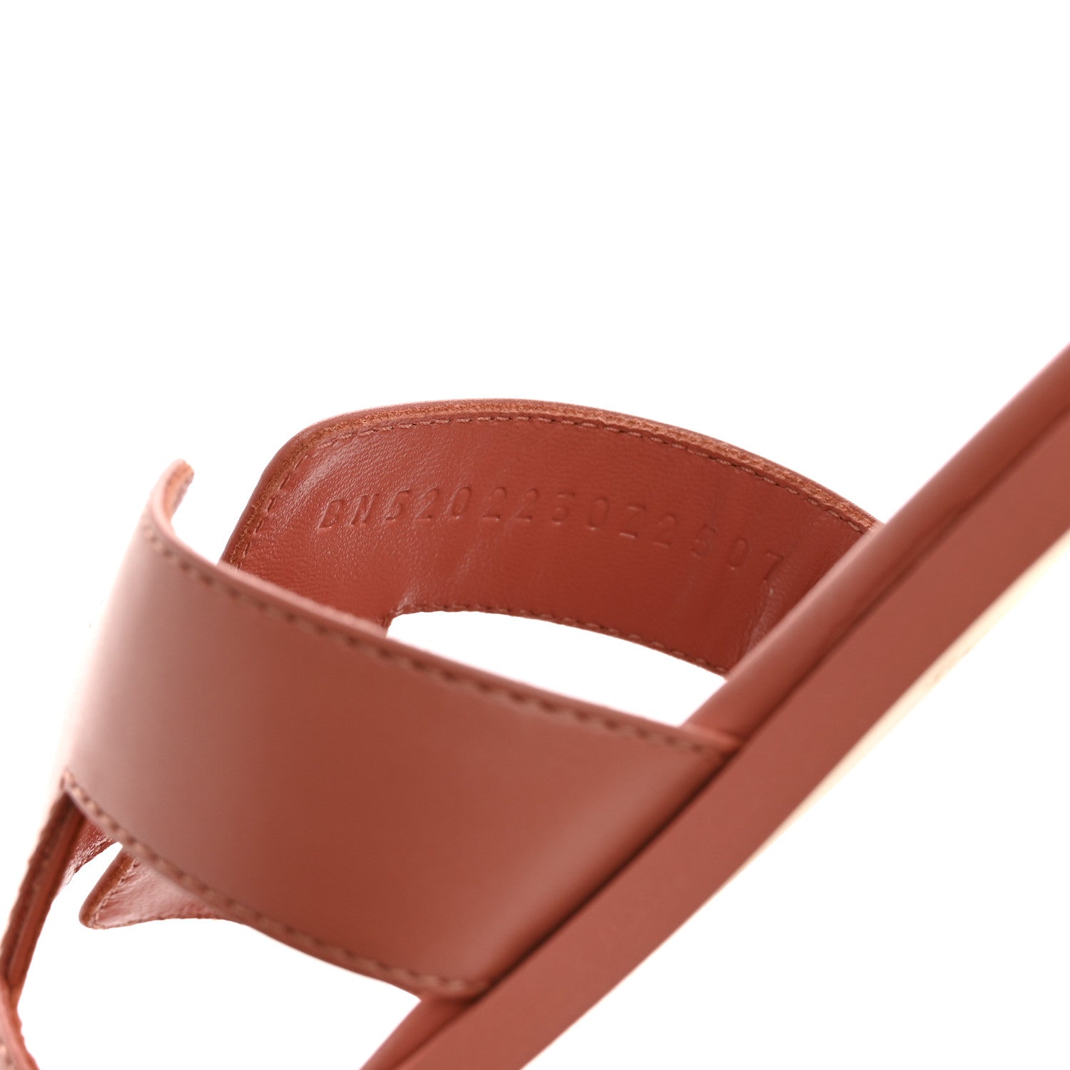 Box Calfskin Oran Sandals 38.5 Rouge Tomette