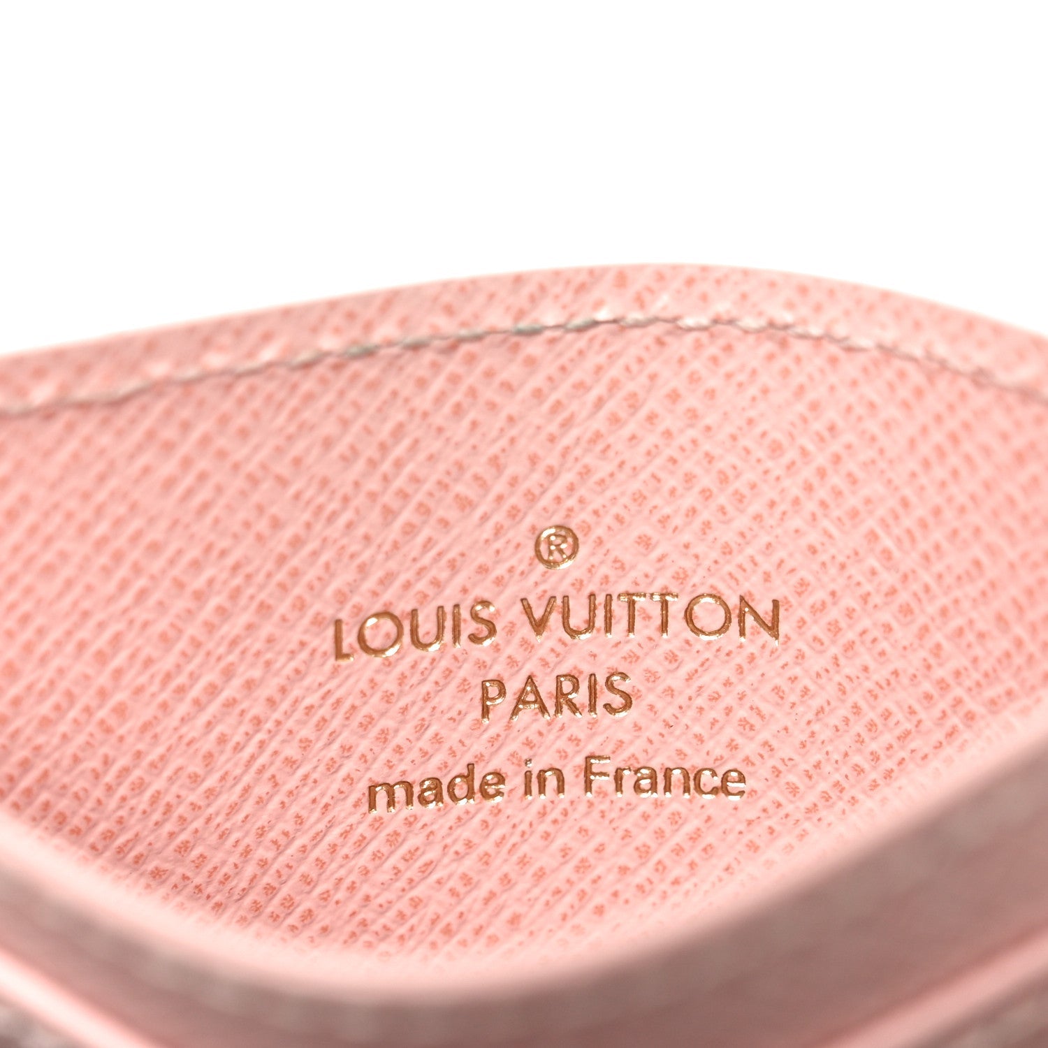 Monogram LV Charms Card Holder Rose Ballerine