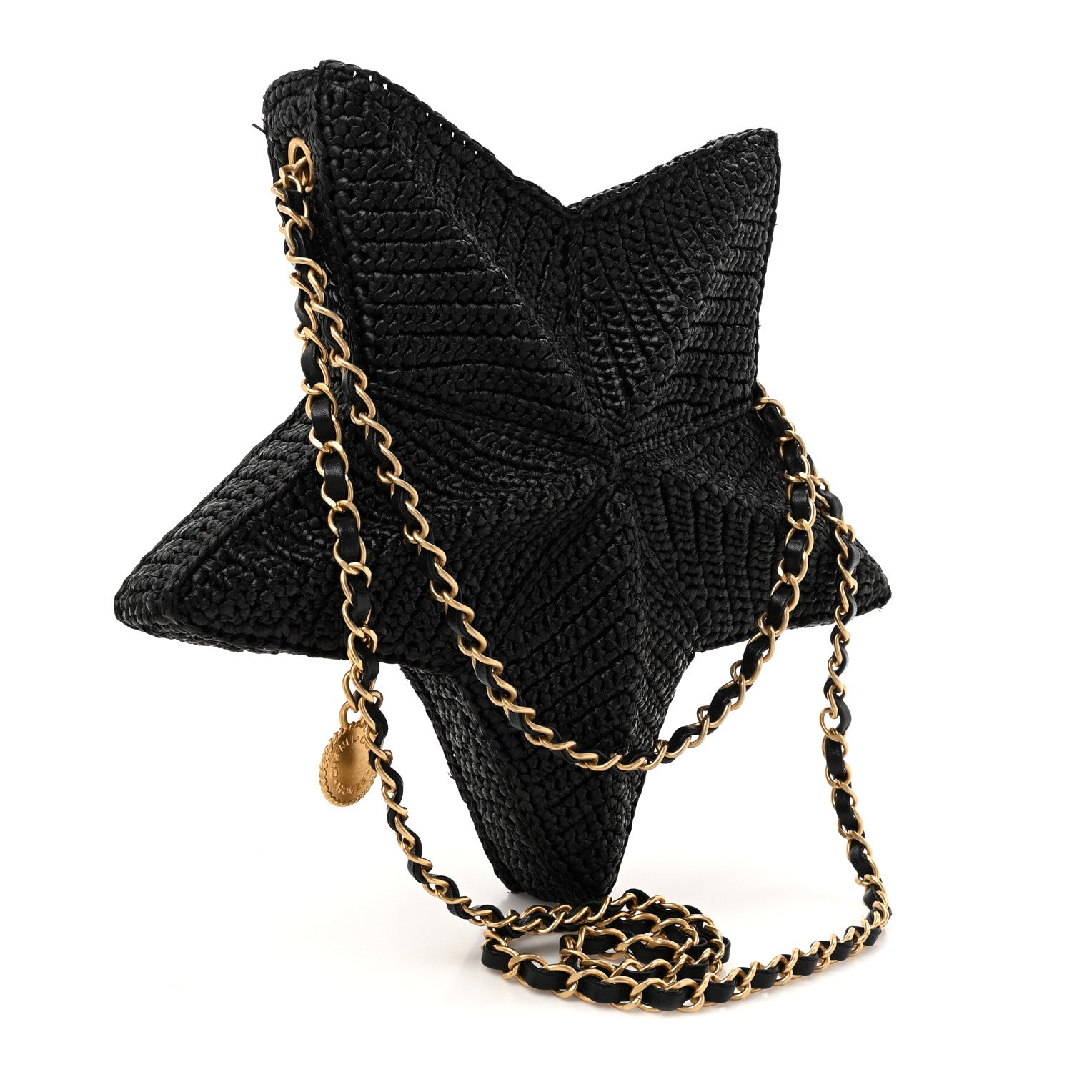 Raffia Star Coco Beach Bag Black