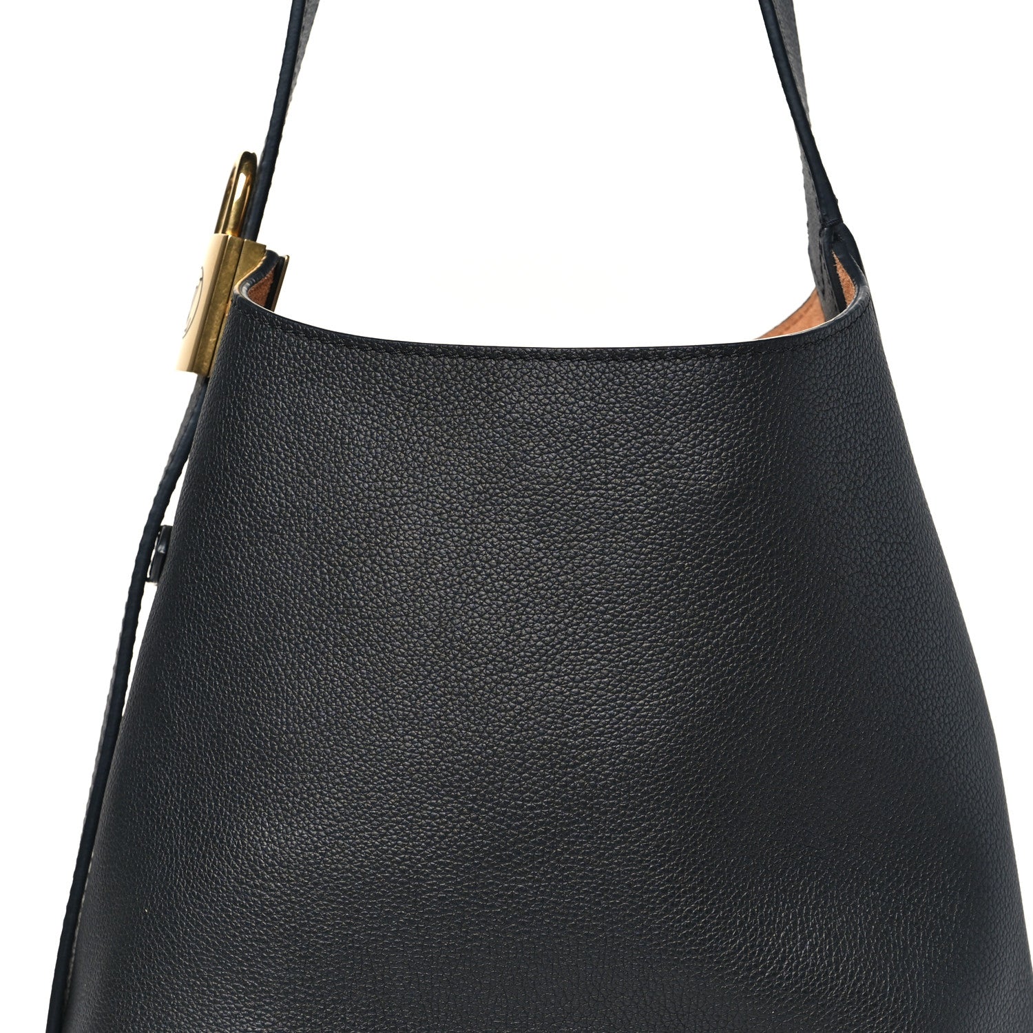 Grained Calfskin Low Key Hobo PM Black