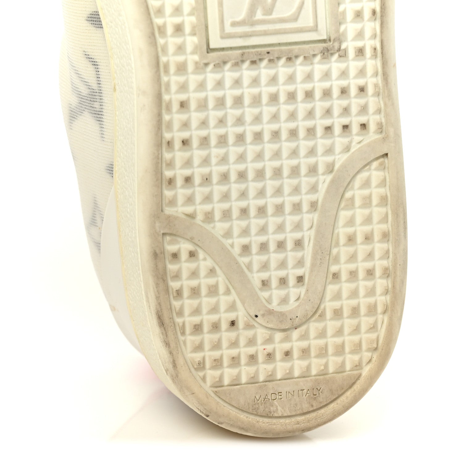 Technical Fabric Calfskin Monogram Frontrow Sneakers 35.5 Pink
