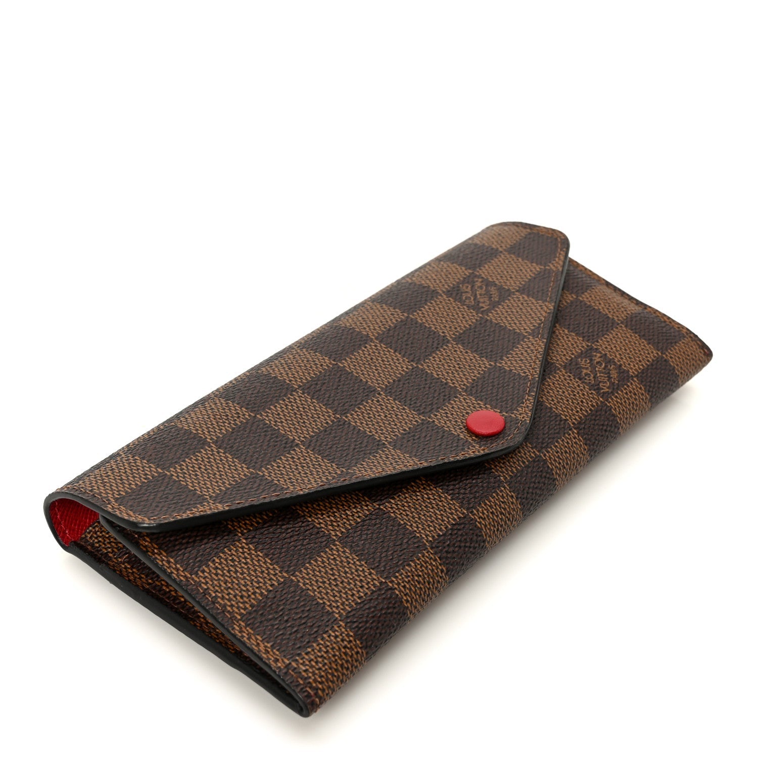 Damier Ebene Josephine Wallet Red