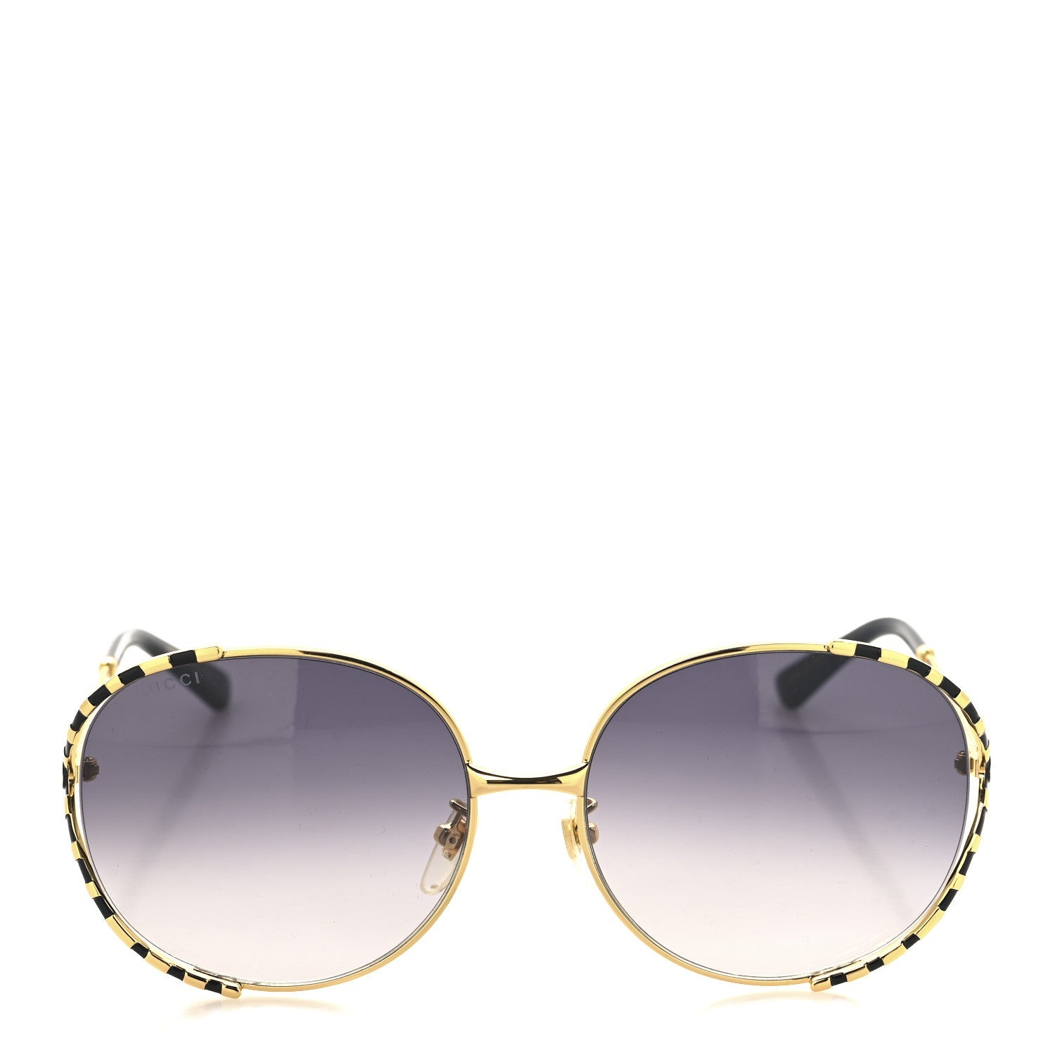 Metal Round Frame GG0595S Sunglasses Gold Brown