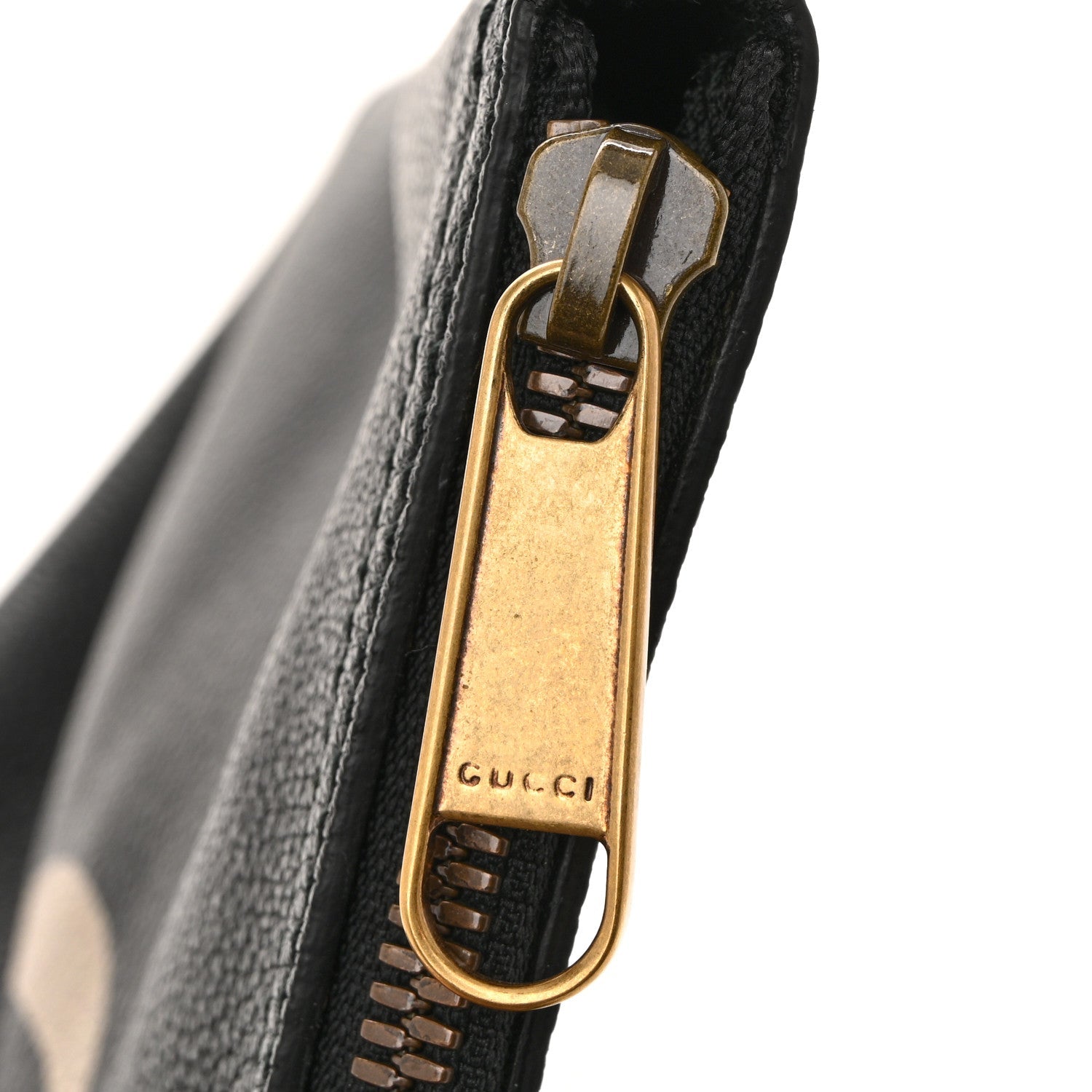 Pebbled Calfskin Large Logo Portfolio Clutch Black