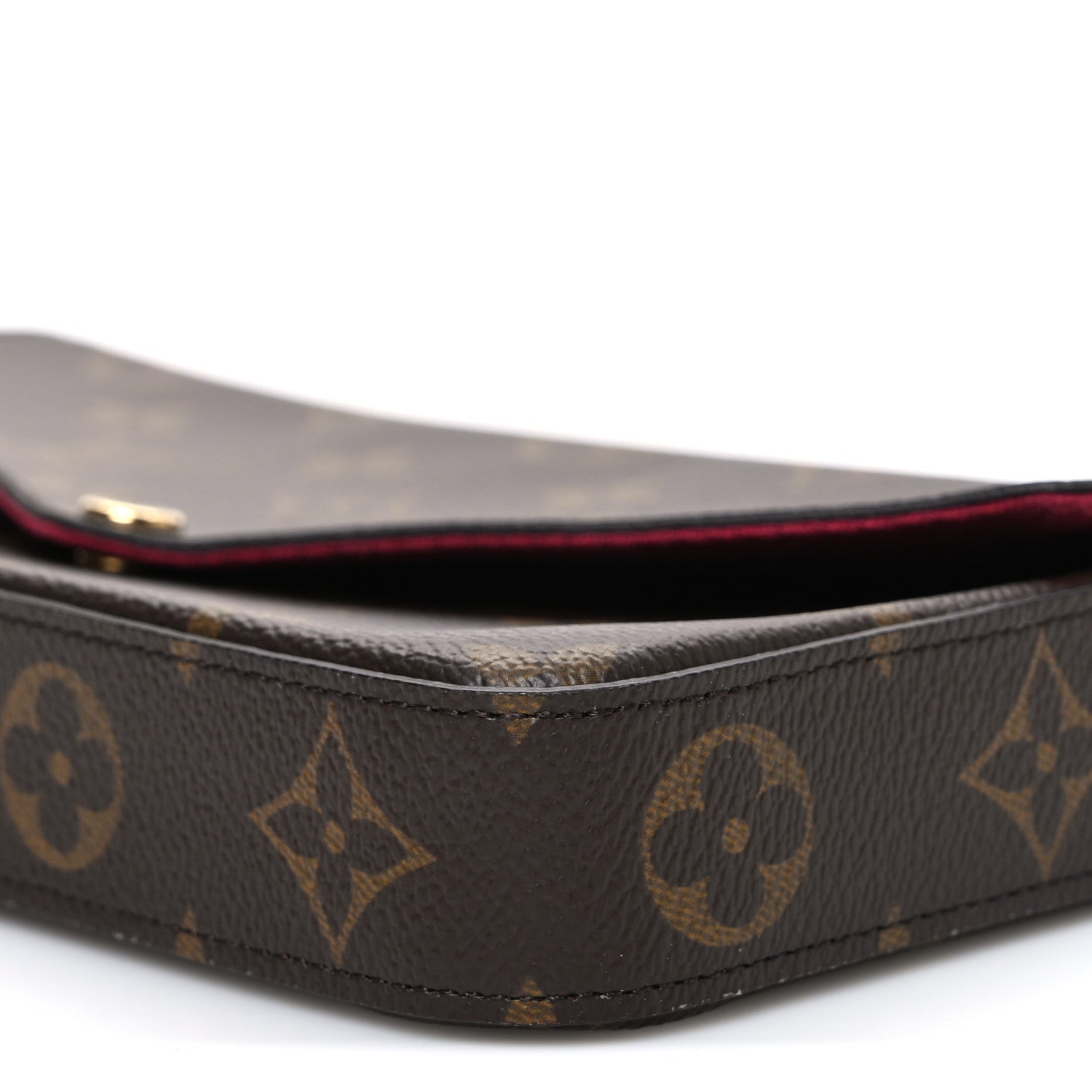 Monogram Pochette Felicie Chain Wallet Fuchsia